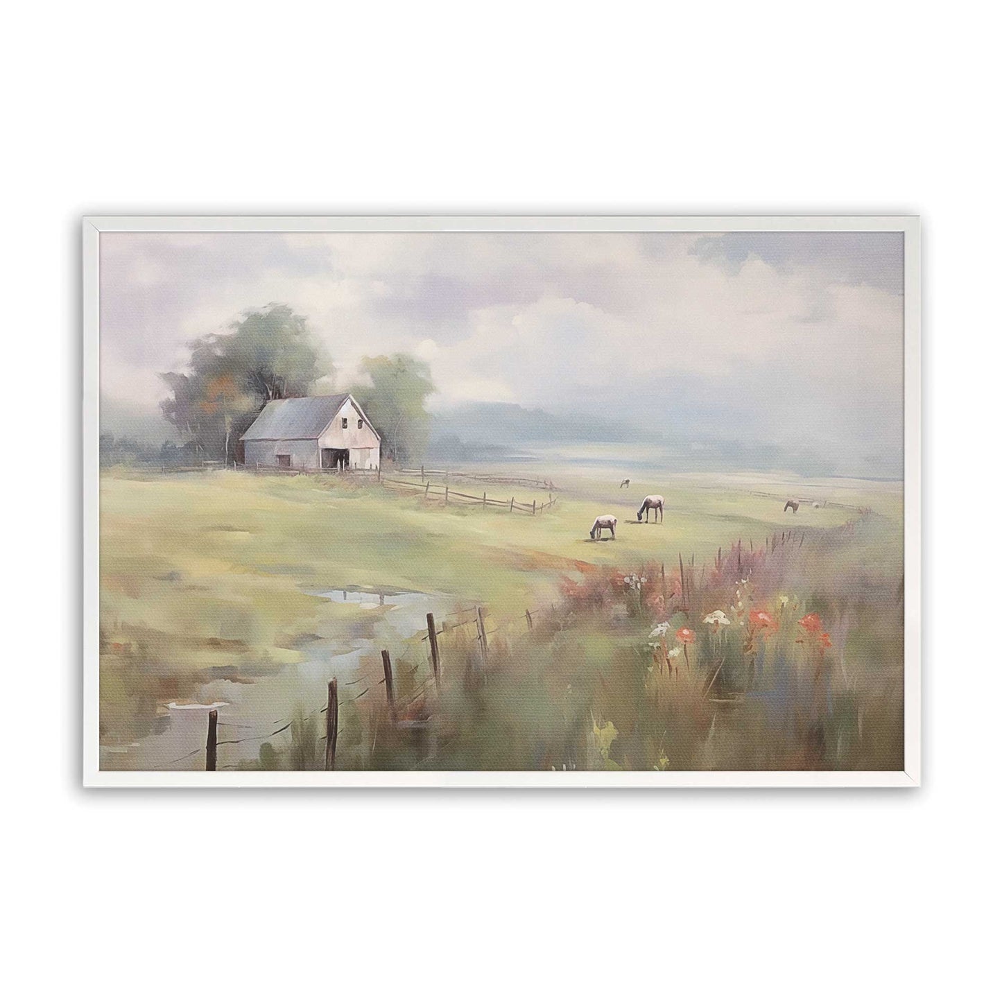 [Color:Opaque White], Picture of art in a Opaque White frame