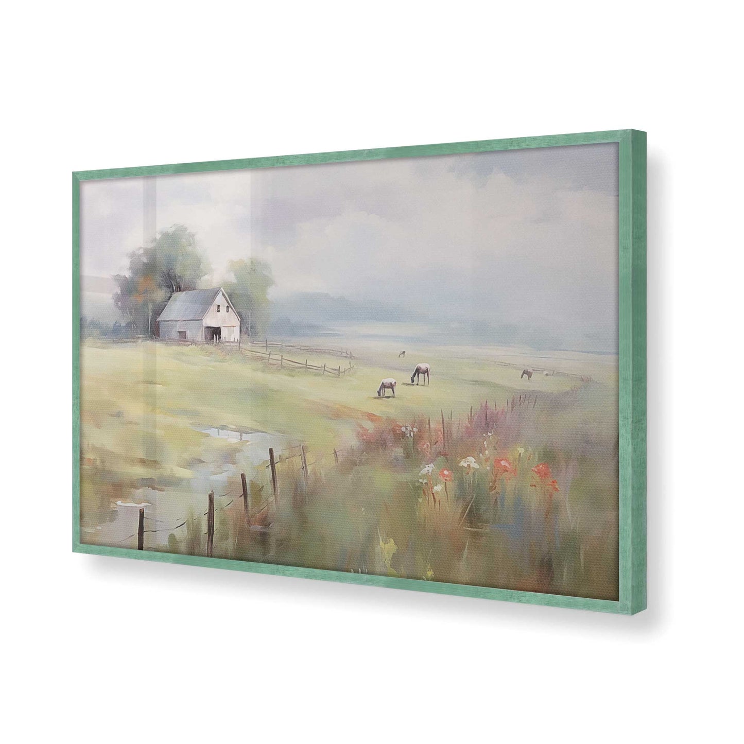[Color:Lemon Grass], Picture of art in a Lemon Grass frame of the corner