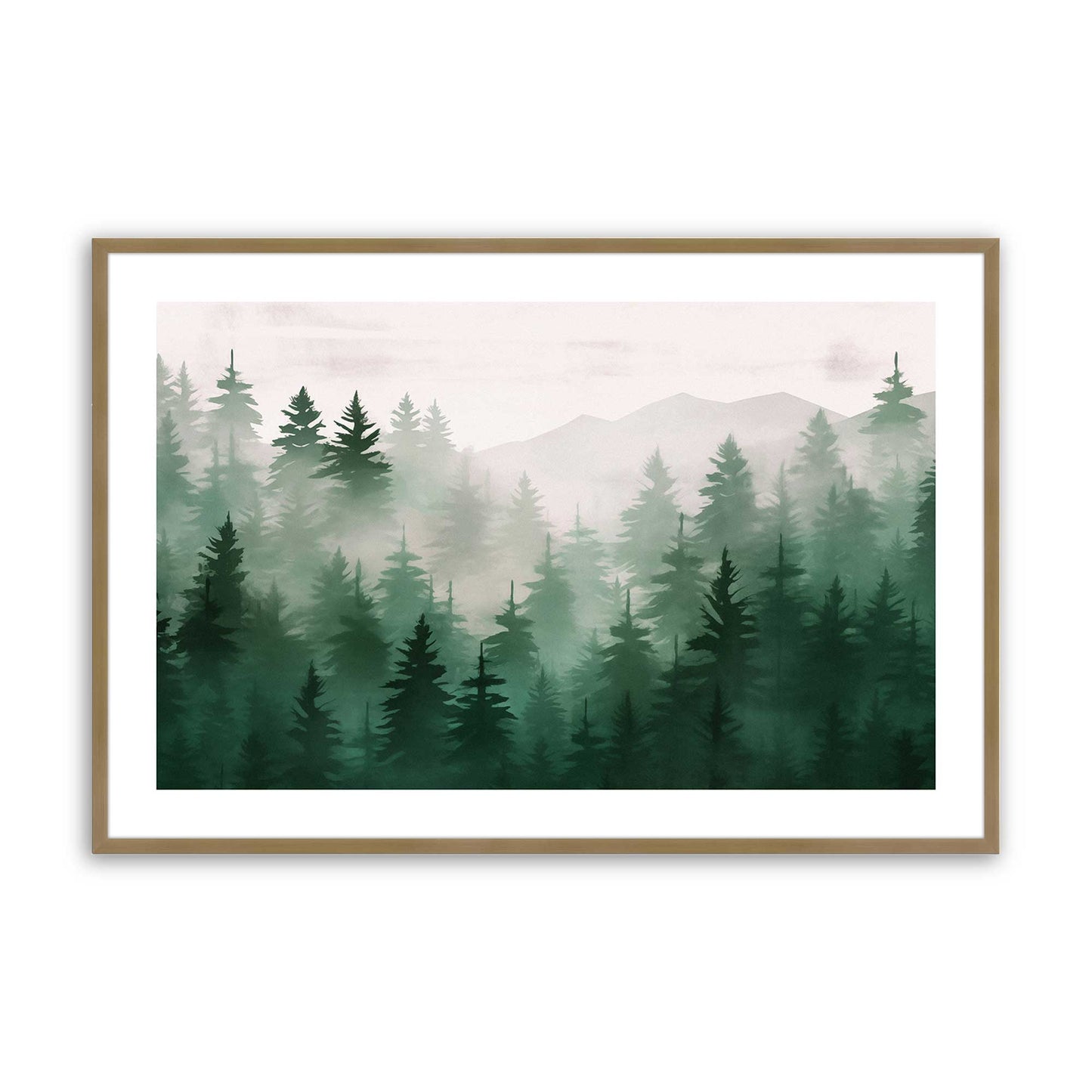 [Color:Brushed Gold], Picture of art in a Brushed Gold frame