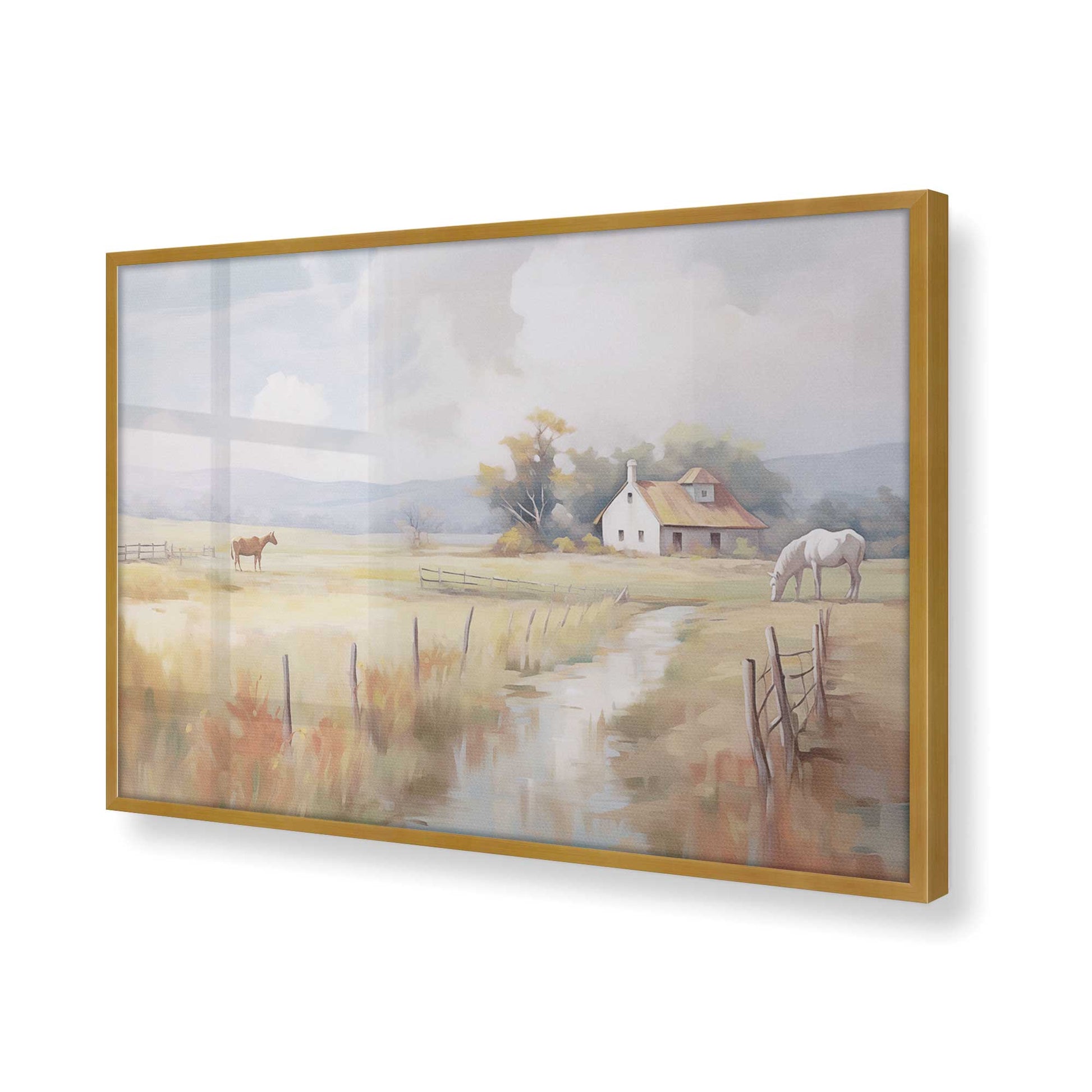 [Color:Polished Gold], Picture of art in a Polished Gold frame of the corner