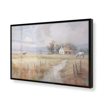 [Color:Satin Black], Picture of art in a Satin Black frame of the corner