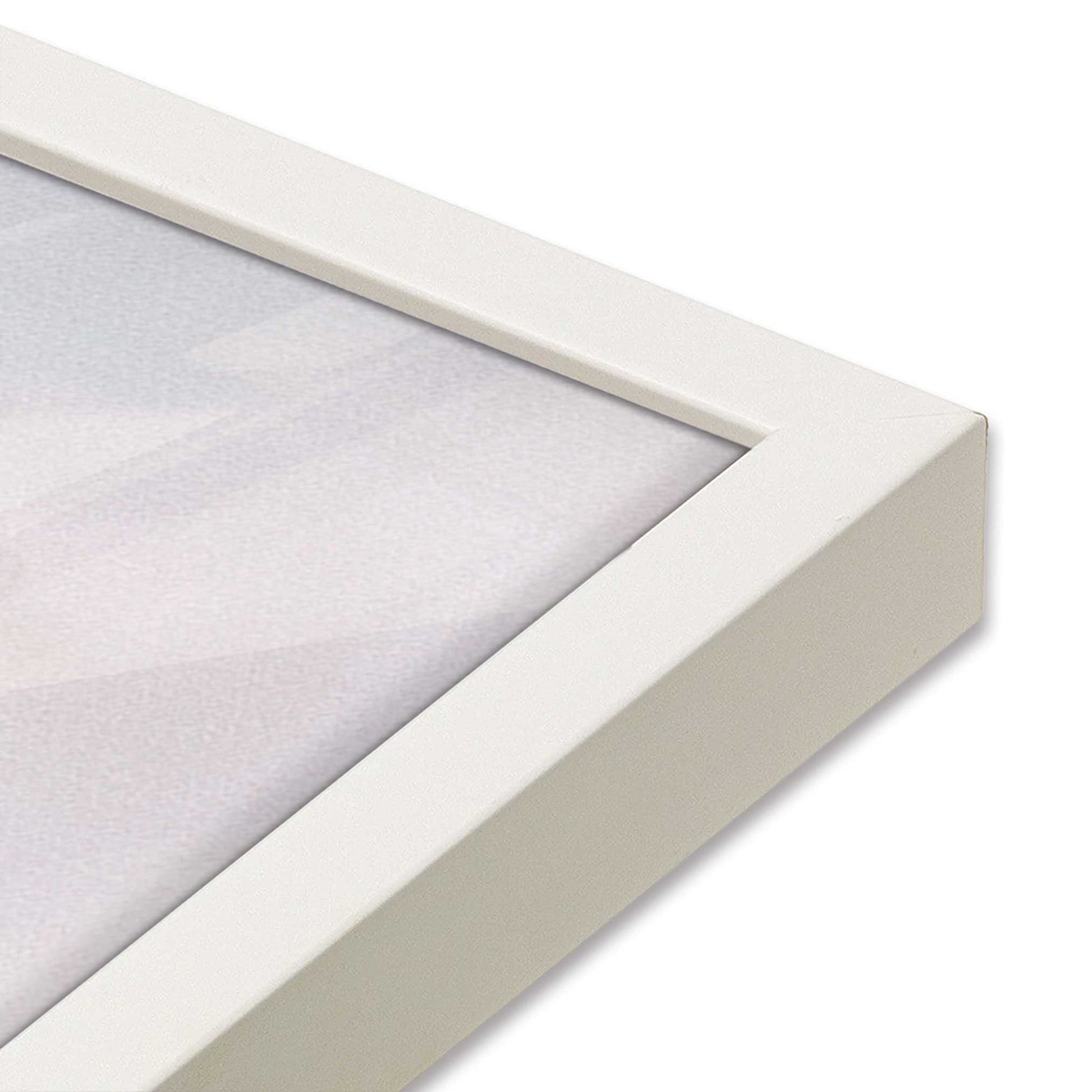 [Color:Opaque White], Picture of art in a Opaque White frame at an angle