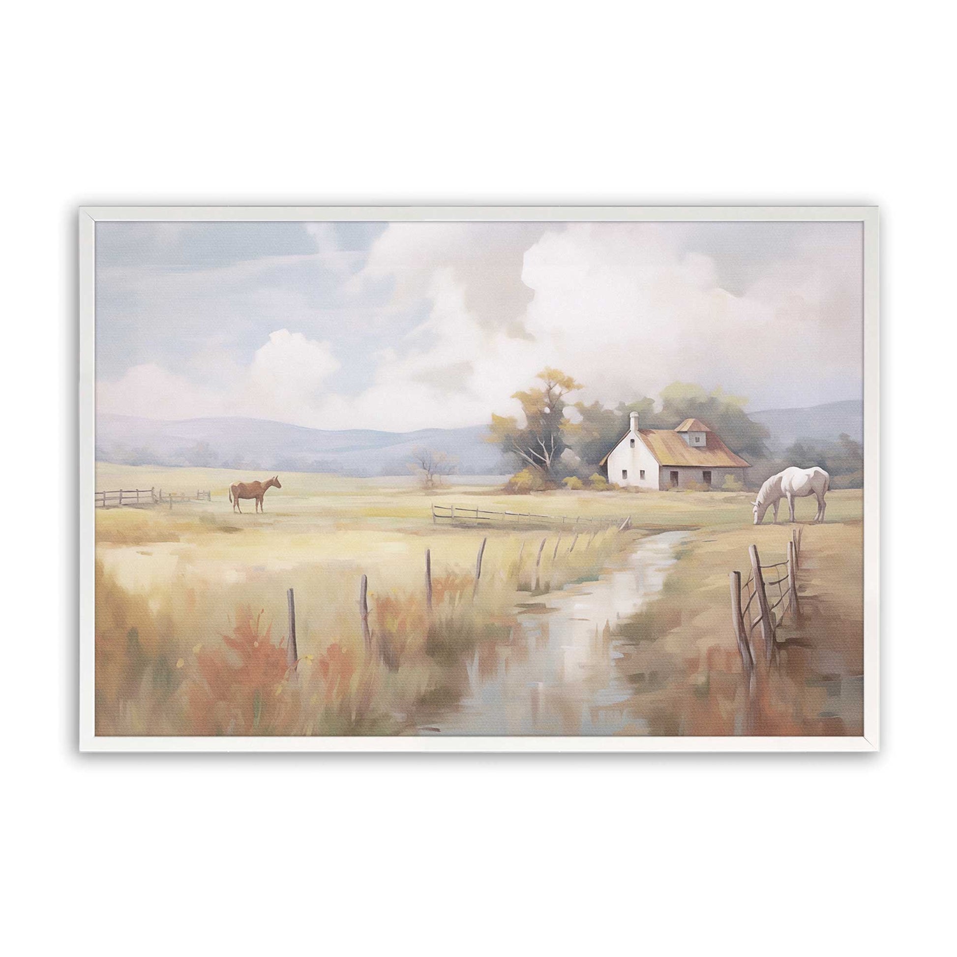 [Color:Opaque White], Picture of art in a Opaque White frame