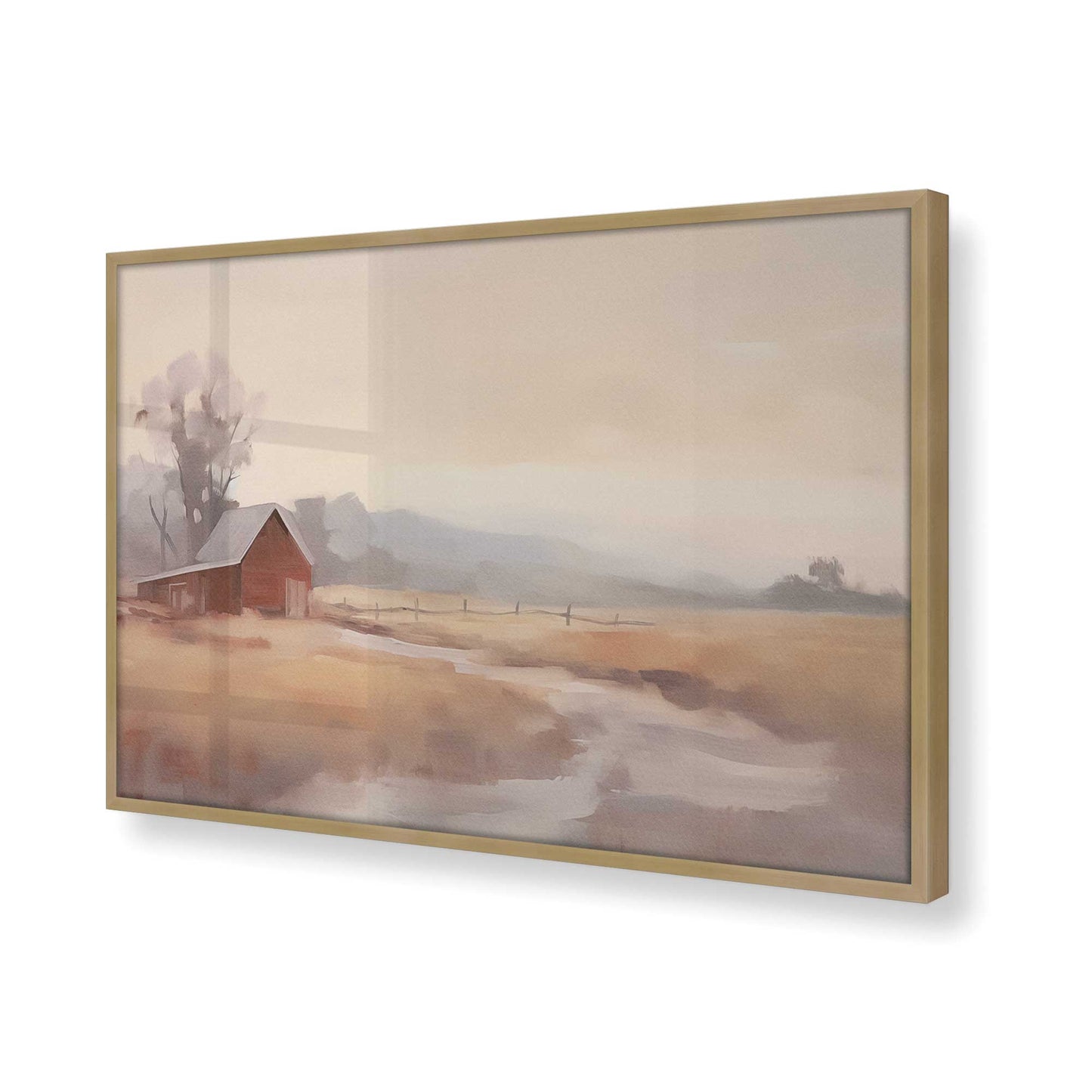 [Color:Brushed Gold], Picture of art in a Brushed Gold frame of the corner