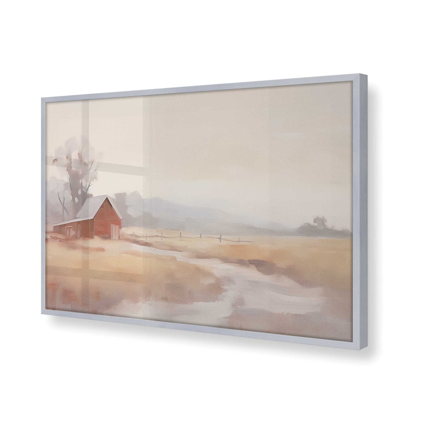 [Color:Polished Chrome], Picture of art in a Polished Chrome frame of the corner