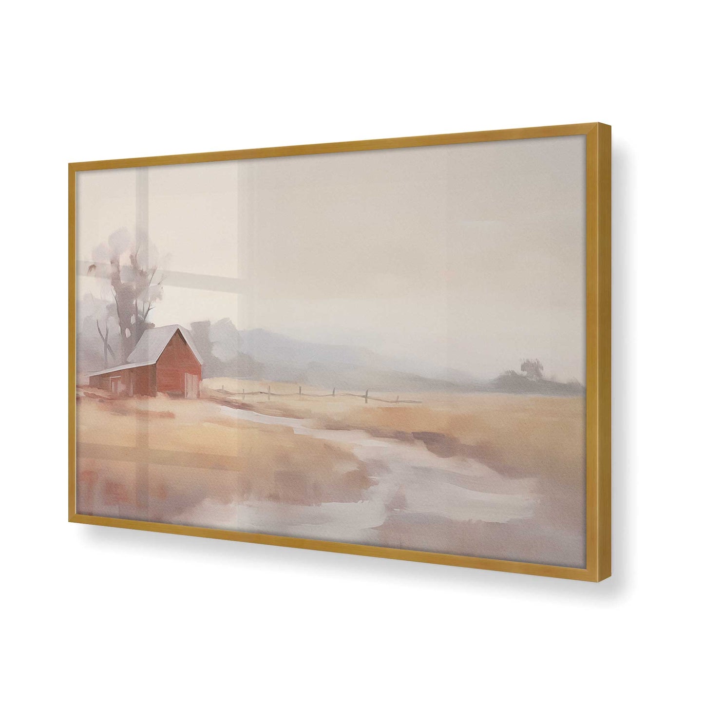 [Color:Polished Gold], Picture of art in a Polished Gold frame of the corner