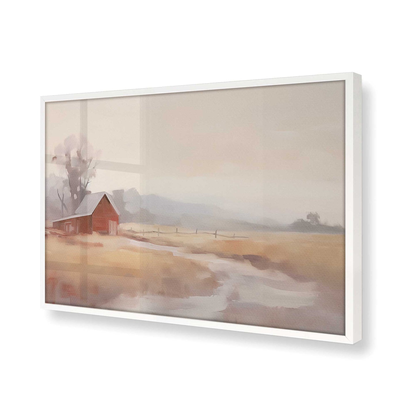 [Color:Opaque White], Picture of art in a Opaque White frame of the corner