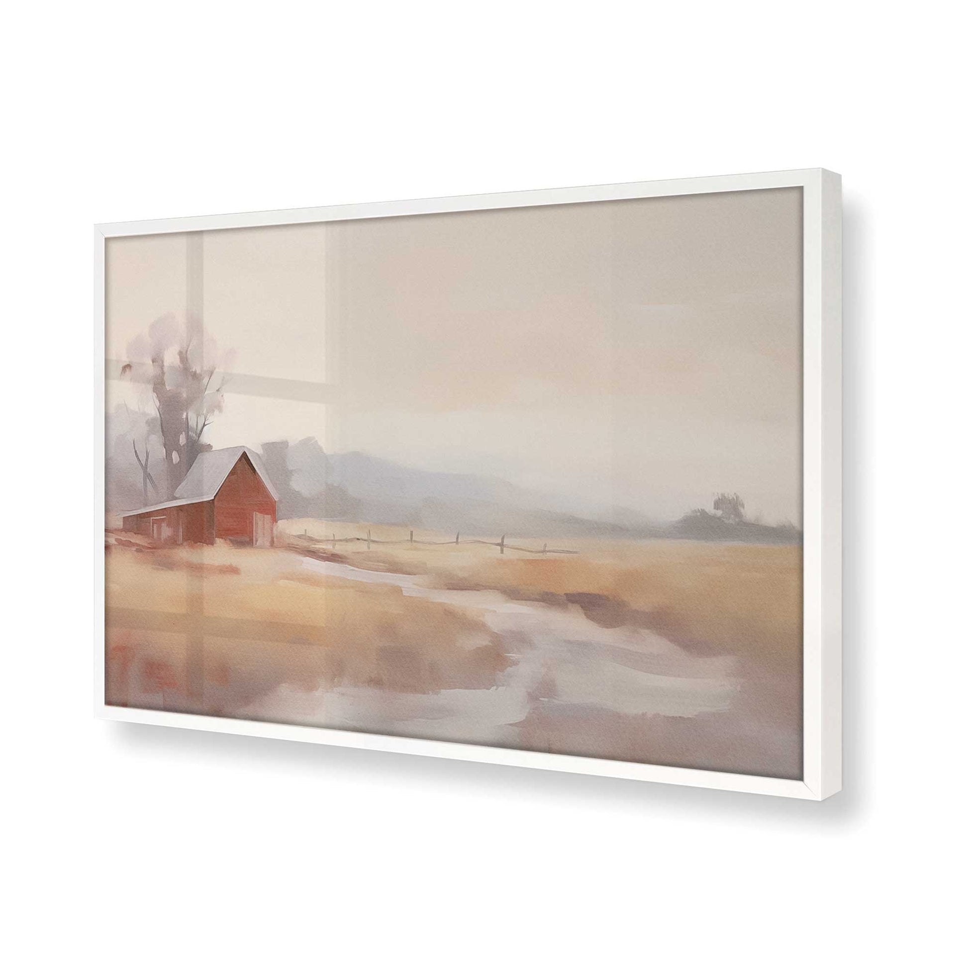 [Color:Opaque White], Picture of art in a Opaque White frame of the corner