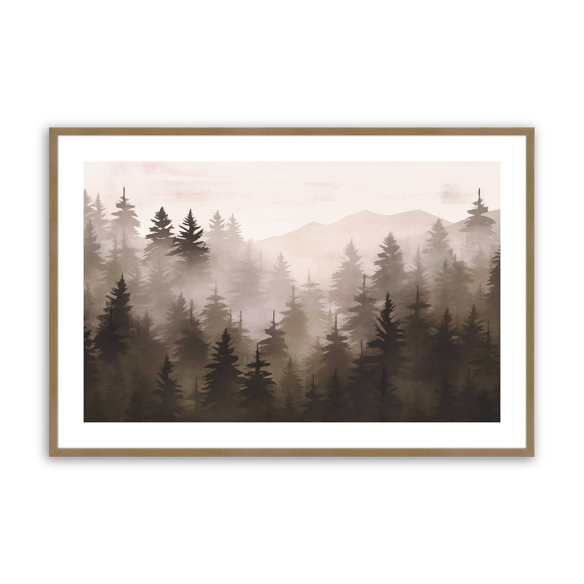[Color:Brushed Gold], Picture of art in a Brushed Gold frame