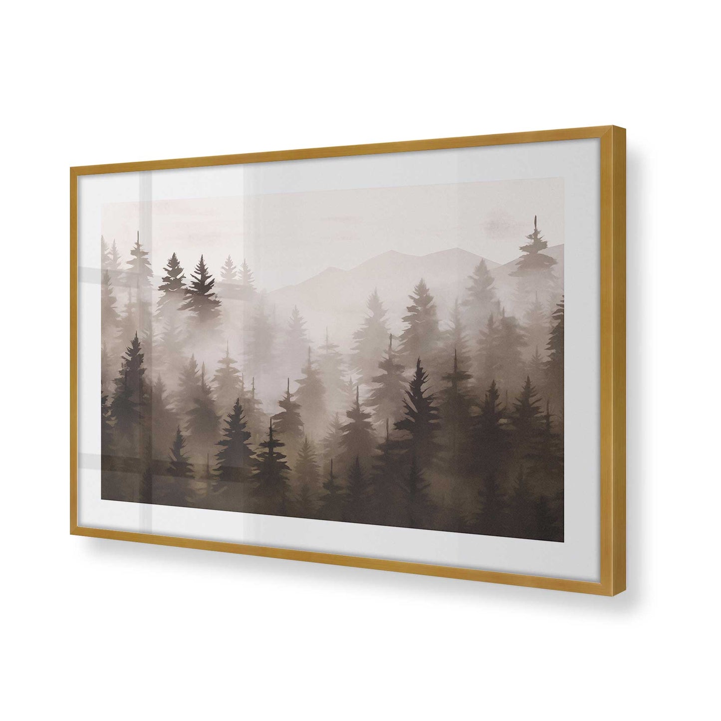 [Color:Polished Gold], Picture of art in a Polished Gold frame of the corner