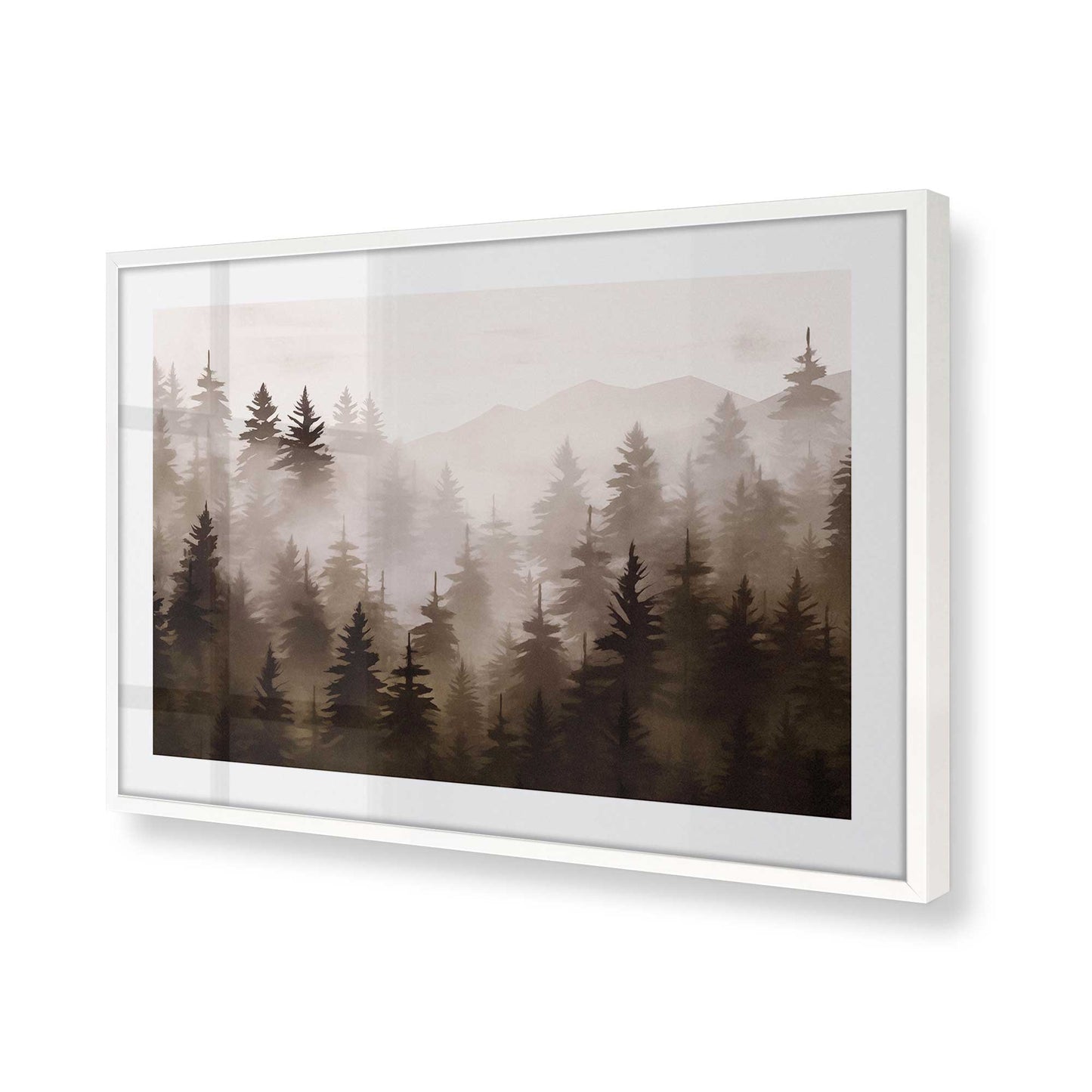 [Color:Opaque White], Picture of art in a Opaque White frame of the corner