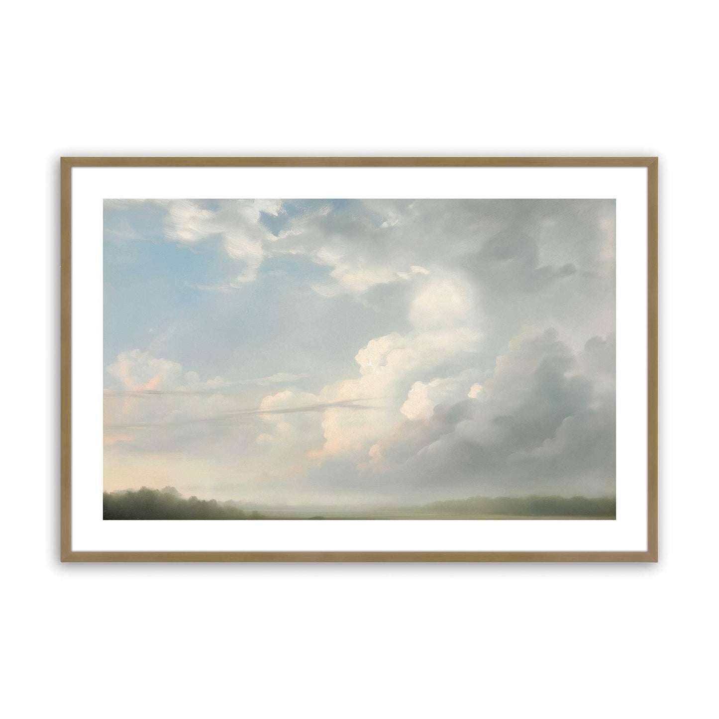 [Color:Brushed Gold], Picture of art in a Brushed Gold frame