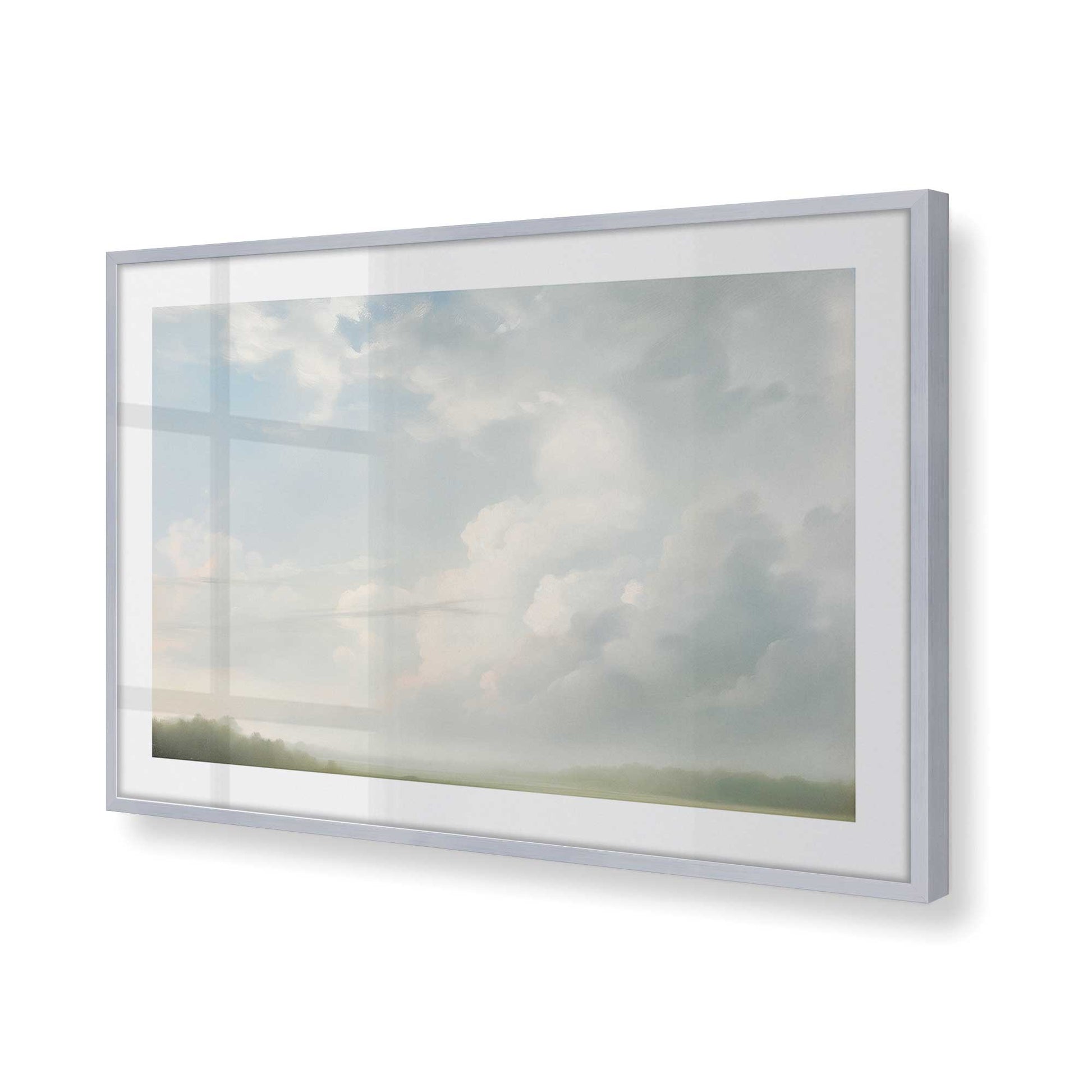 [Color:Polished Chrome], Picture of art in a Polished Chrome frame of the corner