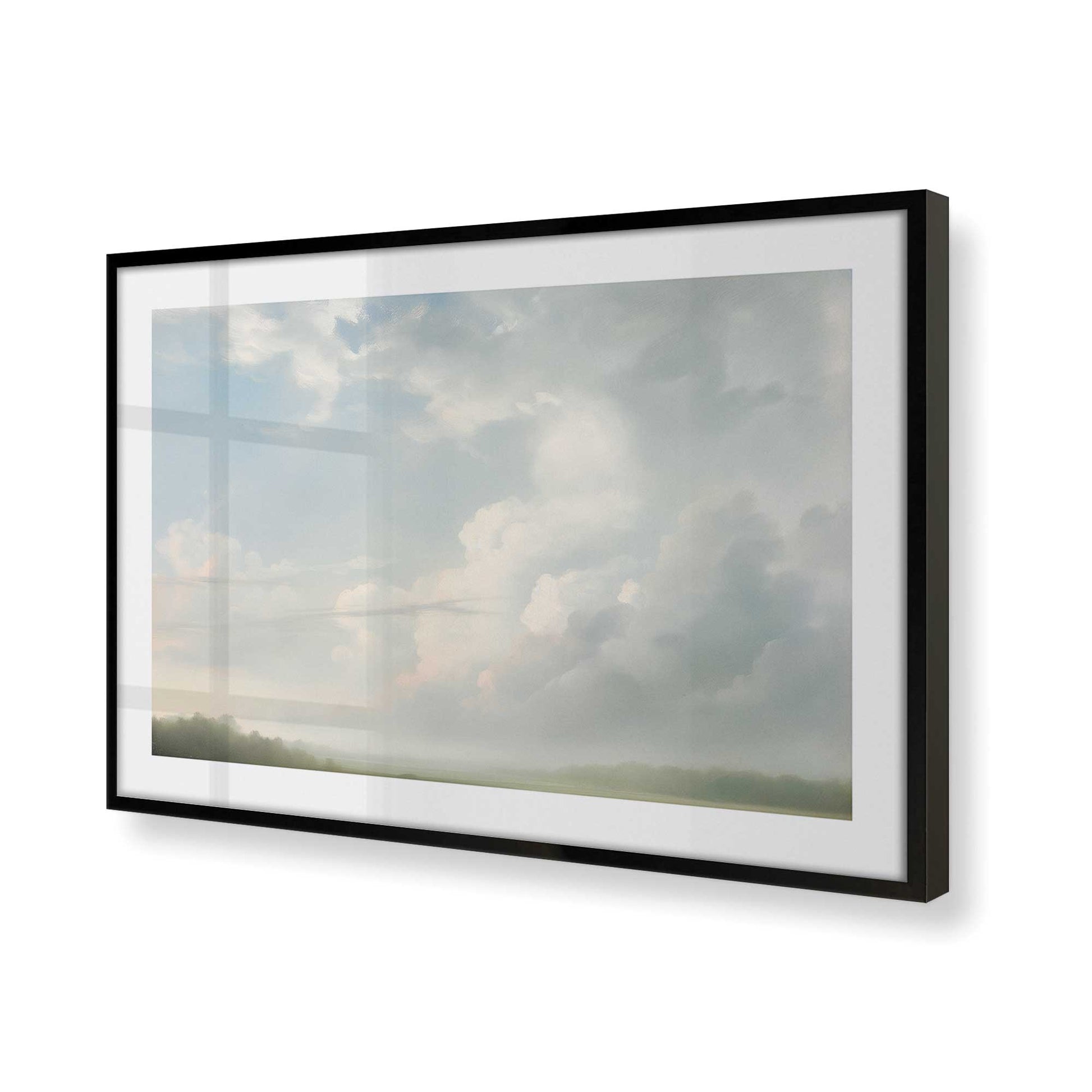 [Color:Satin Black], Picture of art in a Satin Black frame of the corner