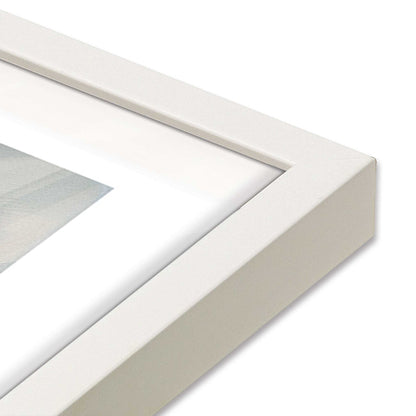 [Color:Opaque White], Picture of art in a Opaque White frame at an angle