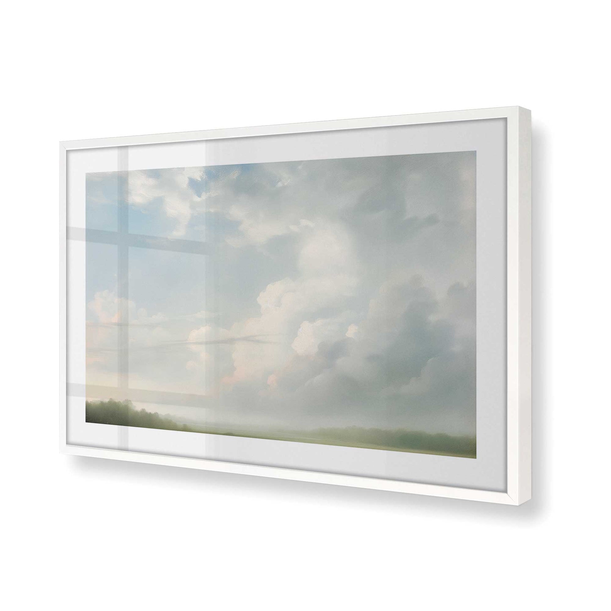 [Color:Opaque White], Picture of art in a Opaque White frame of the corner