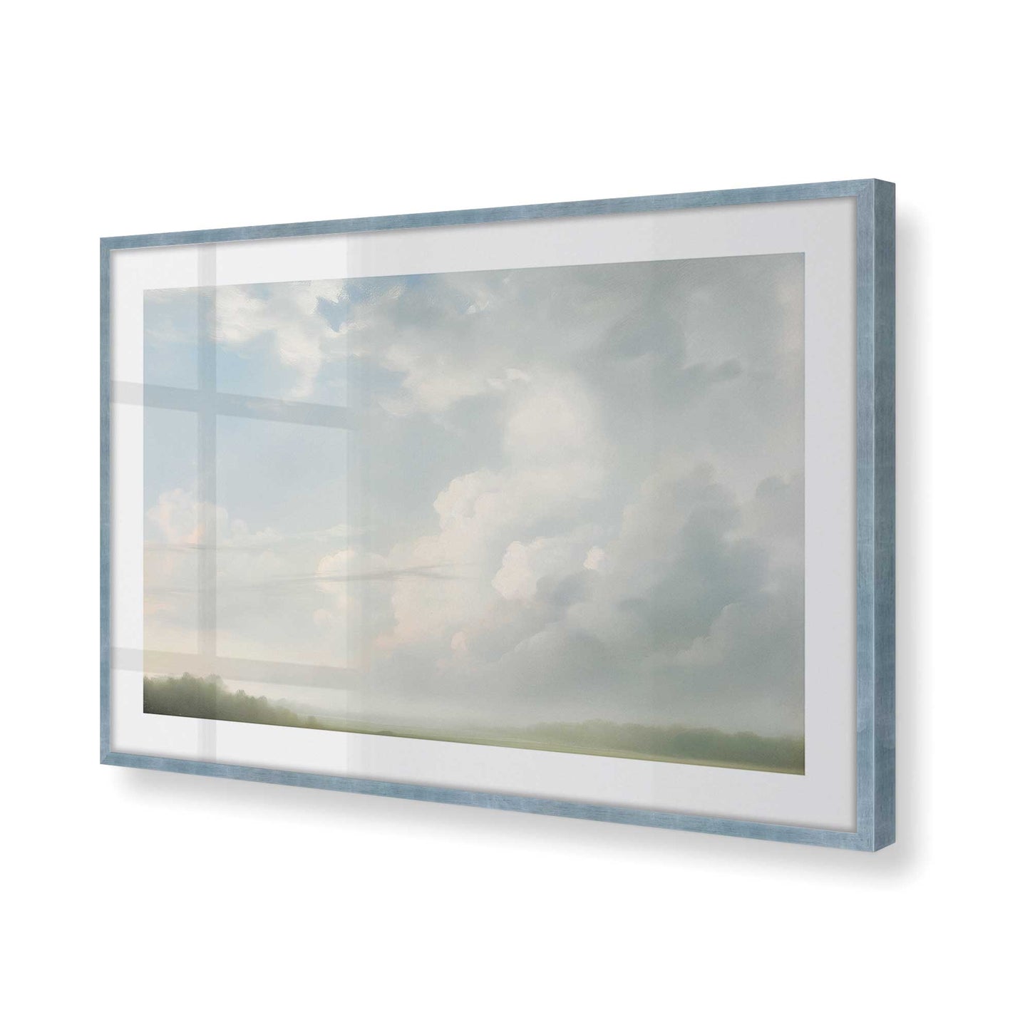 [Color:Electric Sky], Picture of art in a Electric Sky frame of the corner