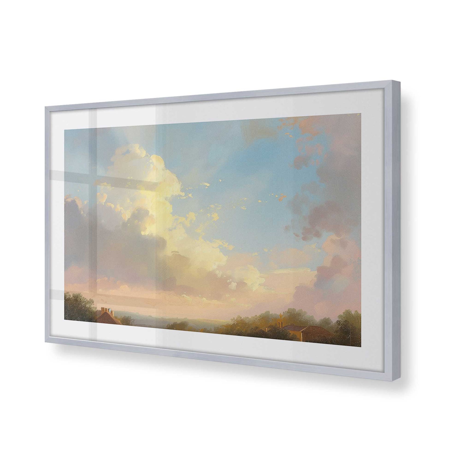 [Color:Polished Chrome], Picture of art in a Polished Chrome frame of the corner