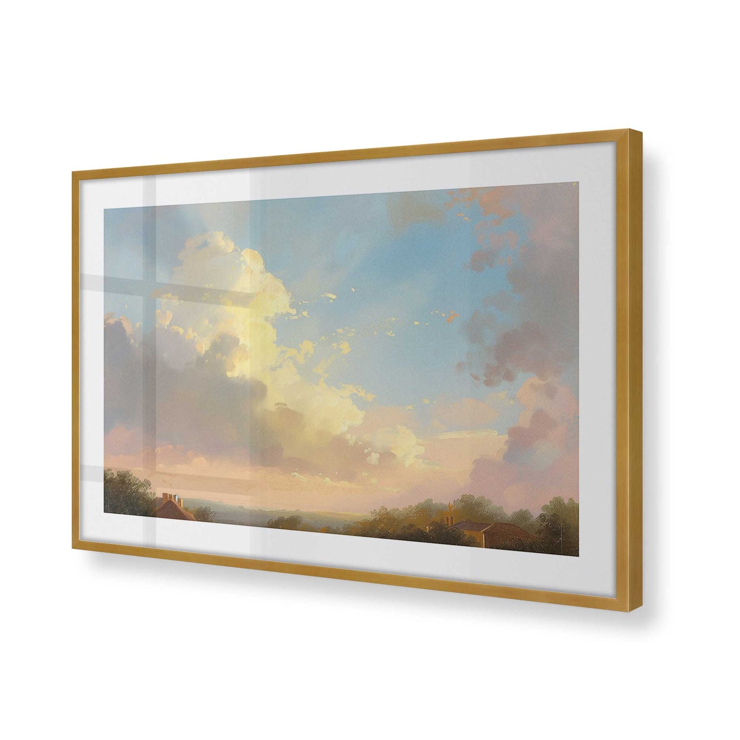 [Color:Polished Gold], Picture of art in a Polished Gold frame of the corner