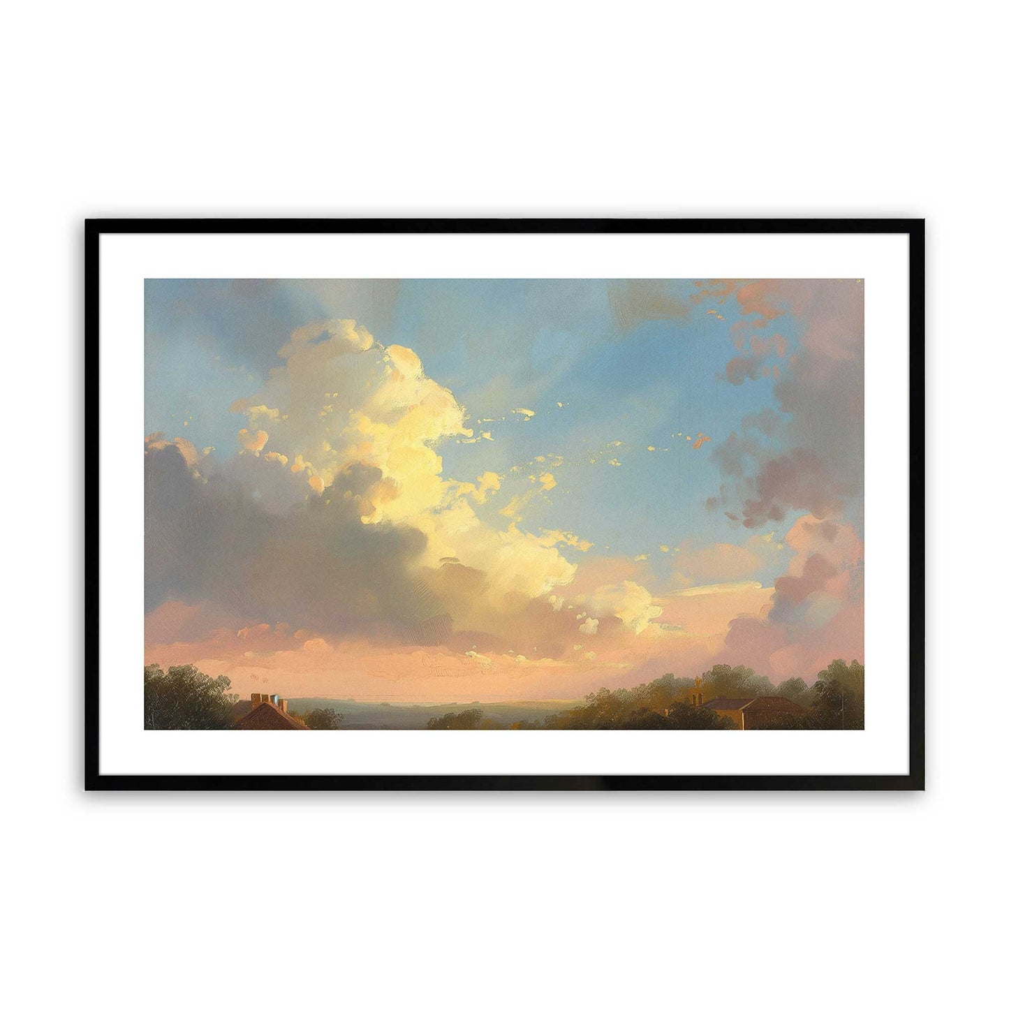 [Color:Satin Black], Picture of art in a Satin Black frame