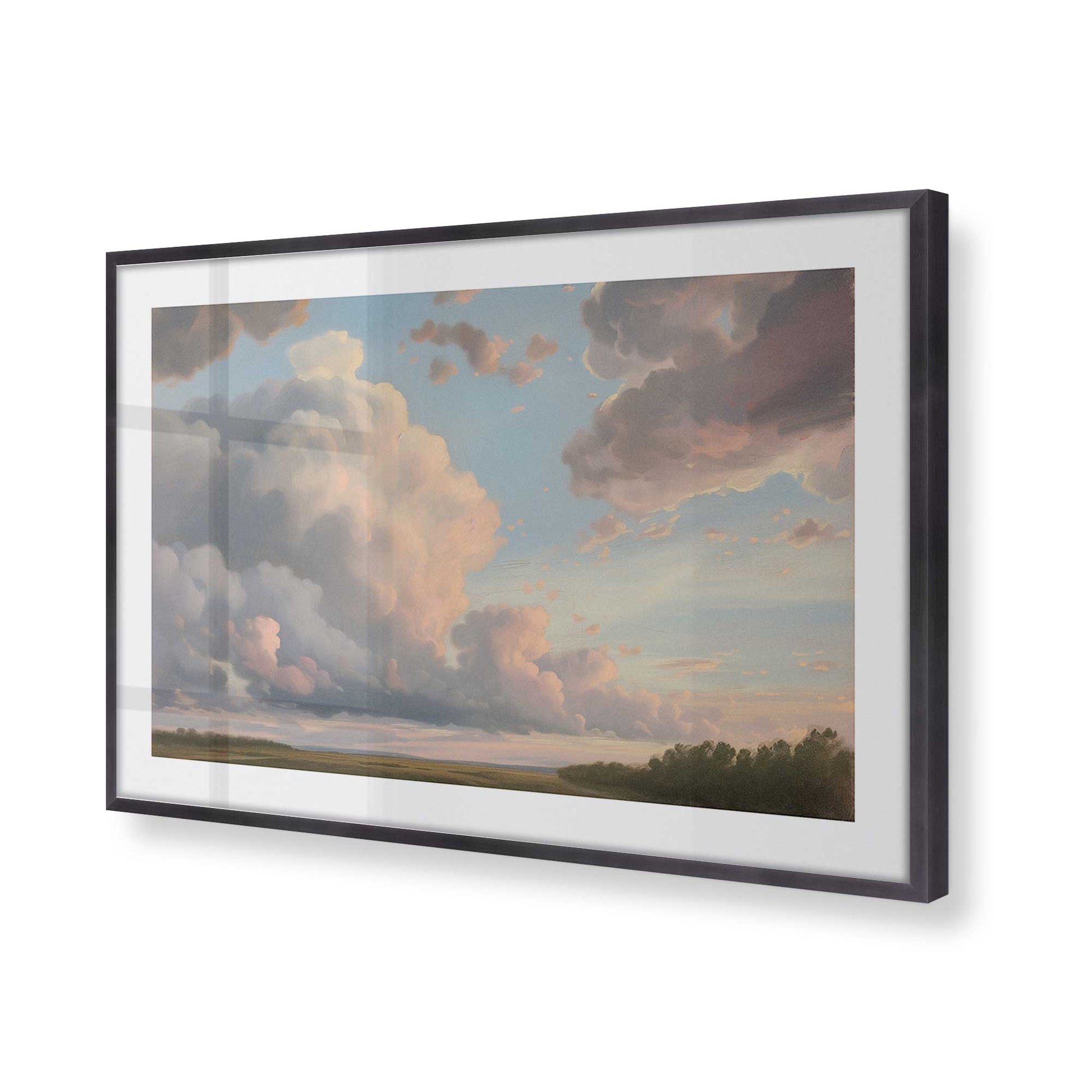 [Color:Weathered Zinc], Picture of art in a Weathered Zinc frame of the corner