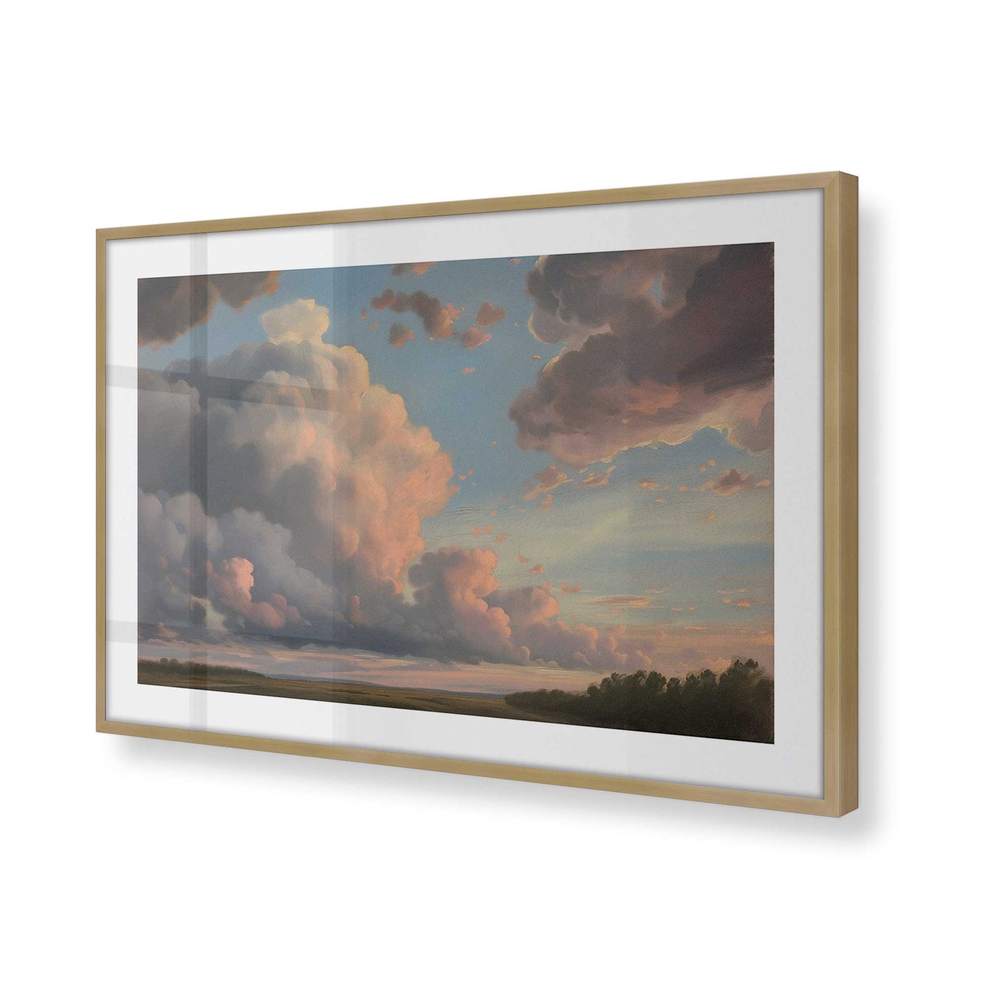 [Color:Brushed Gold], Picture of art in a Brushed Gold frame of the corner
