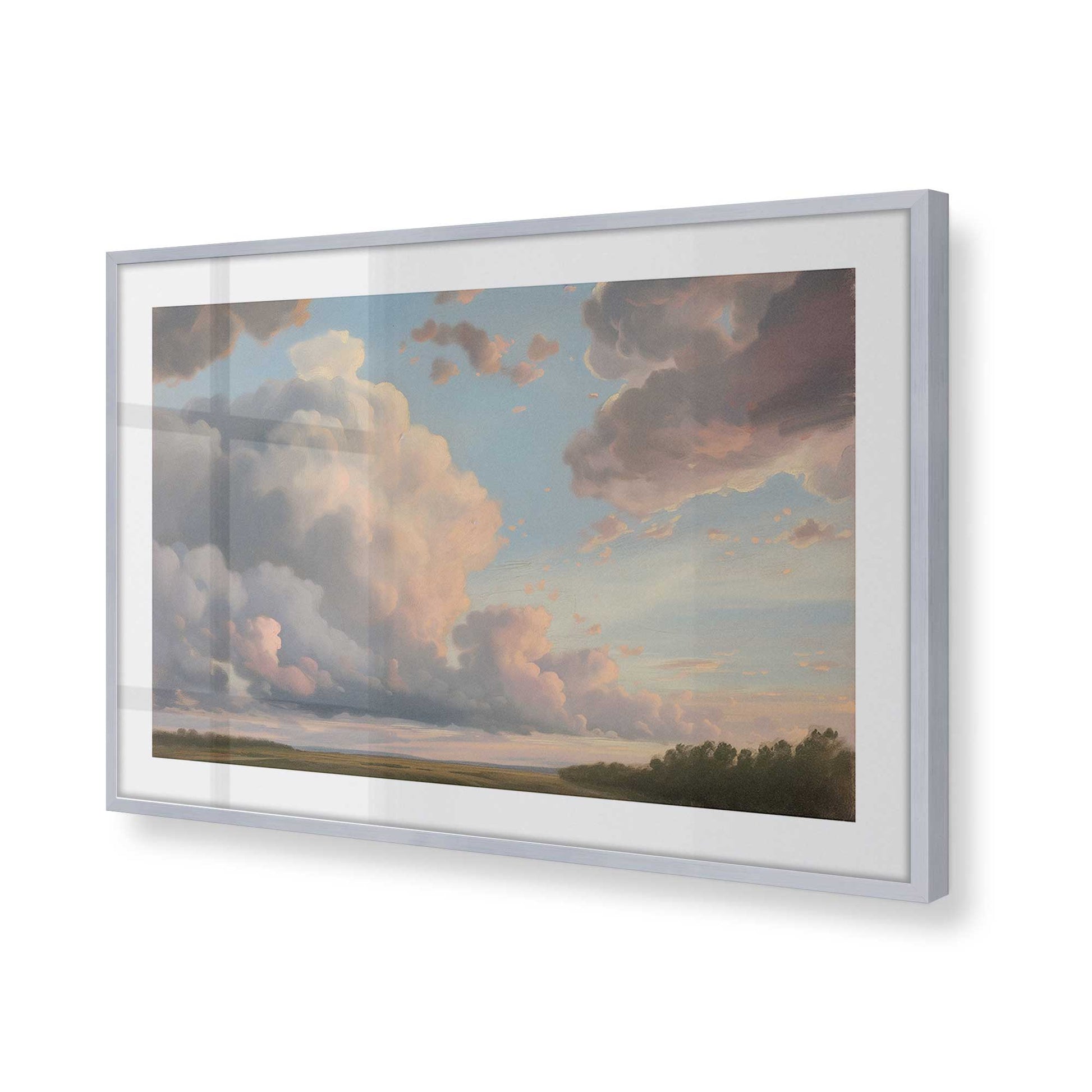 [Color:Polished Chrome], Picture of art in a Polished Chrome frame of the corner