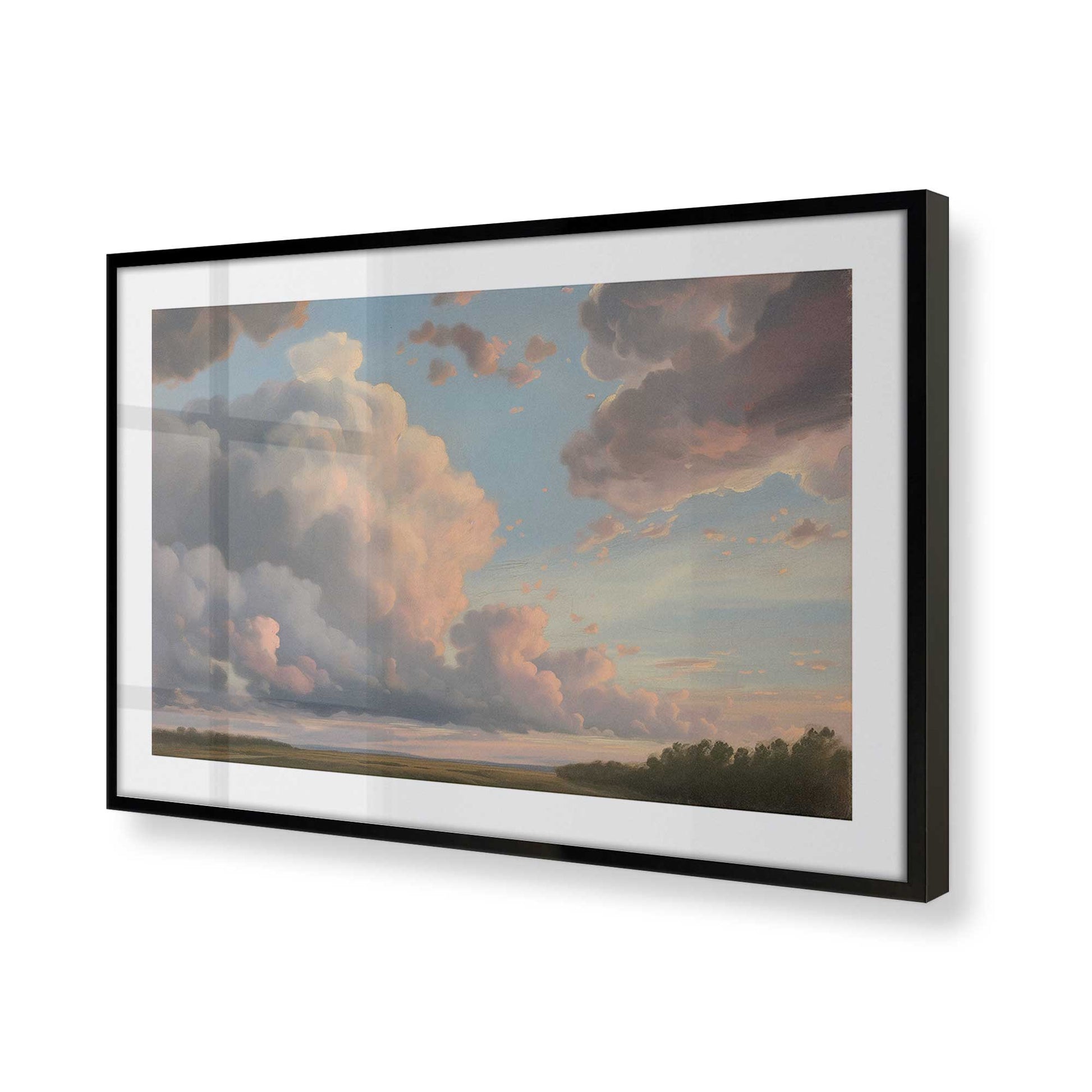 [Color:Satin Black], Picture of art in a Satin Black frame of the corner