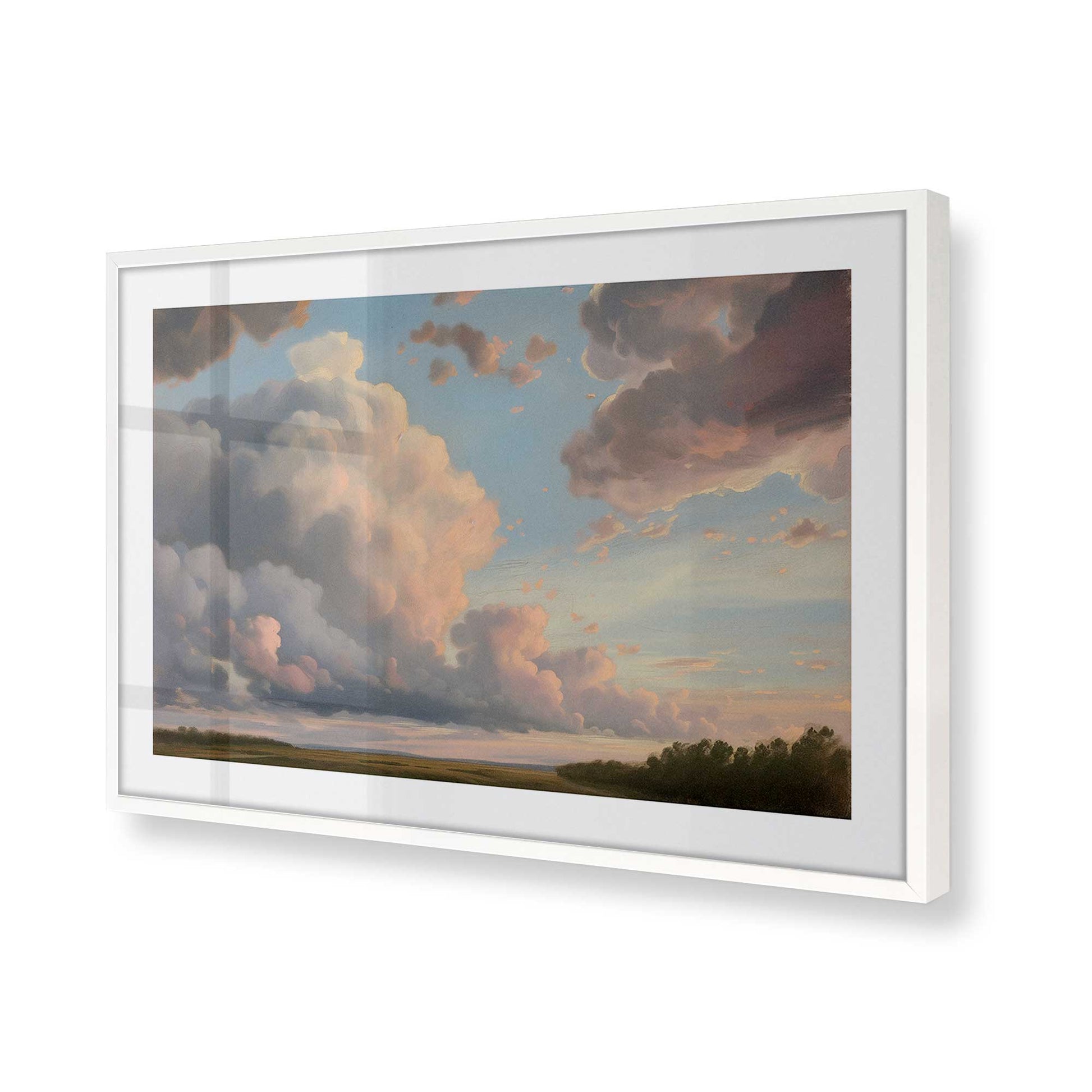 [Color:Opaque White], Picture of art in a Opaque White frame of the corner