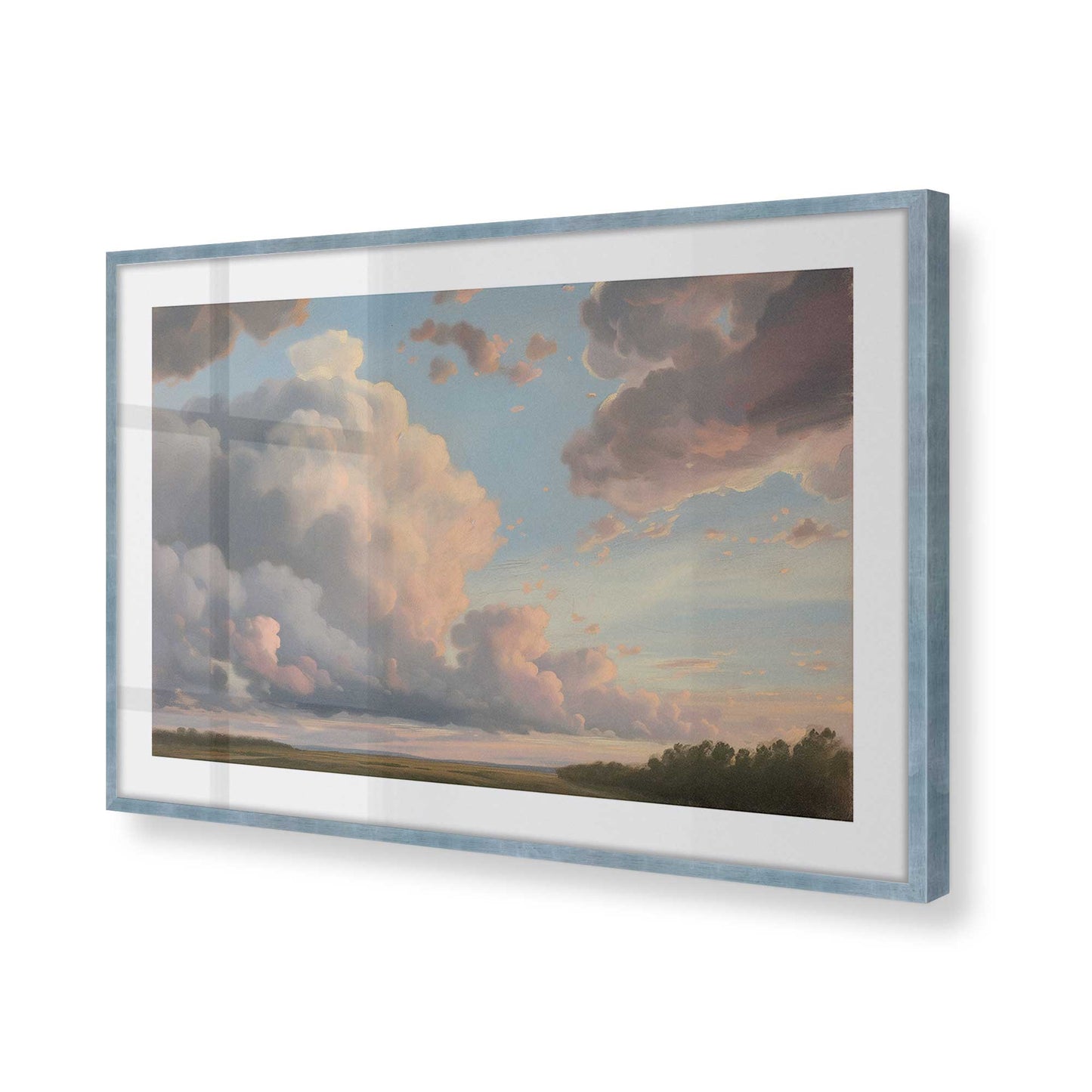 [Color:Electric Sky], Picture of art in a Electric Sky frame of the corner