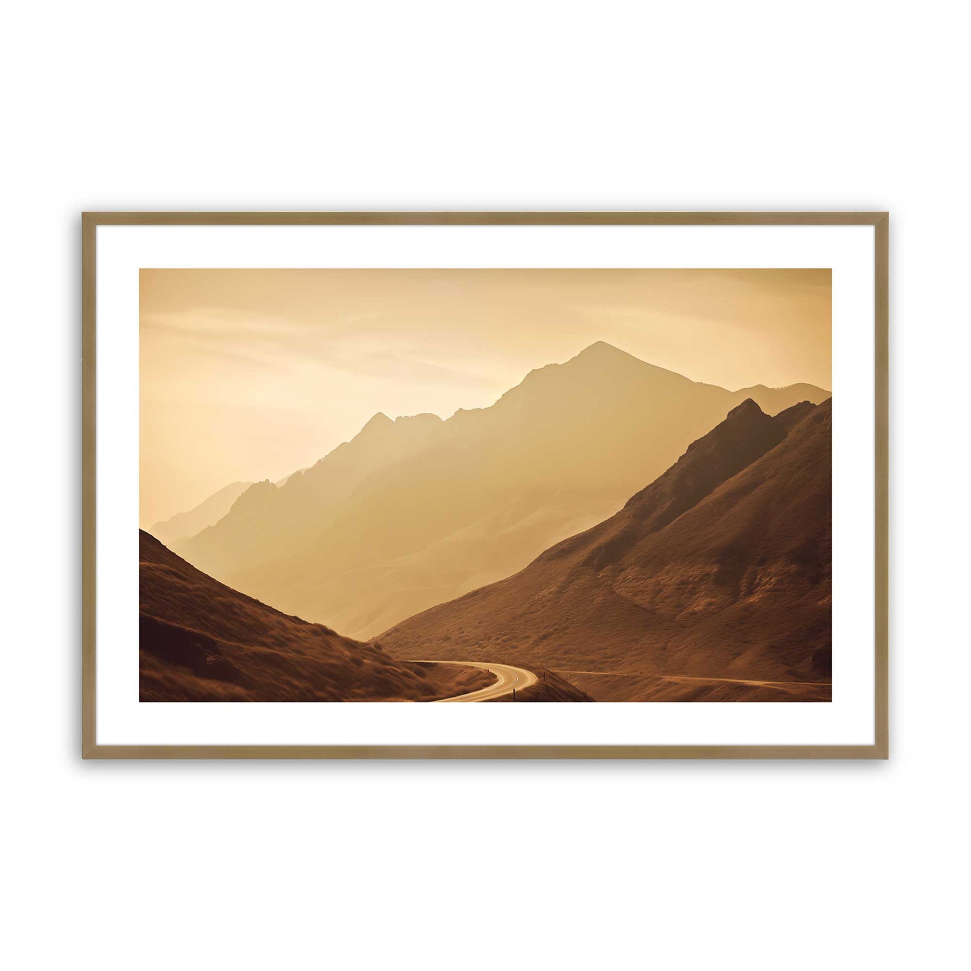 [Color:Brushed Gold], Picture of art in a Brushed Gold frame