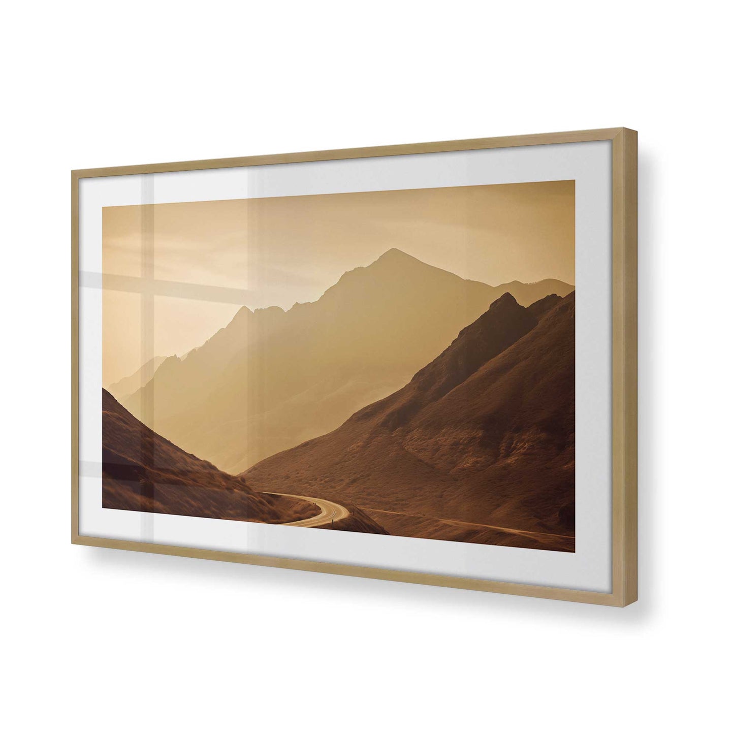 [Color:Brushed Gold], Picture of art in a Brushed Gold frame of the corner