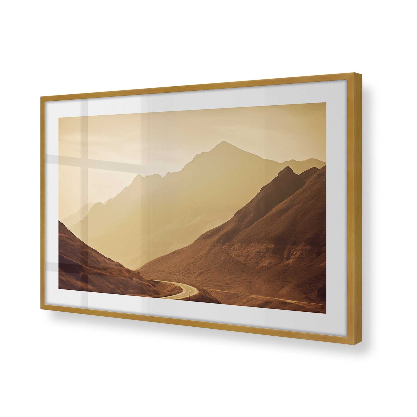 [Color:Polished Gold], Picture of art in a Polished Gold frame of the corner