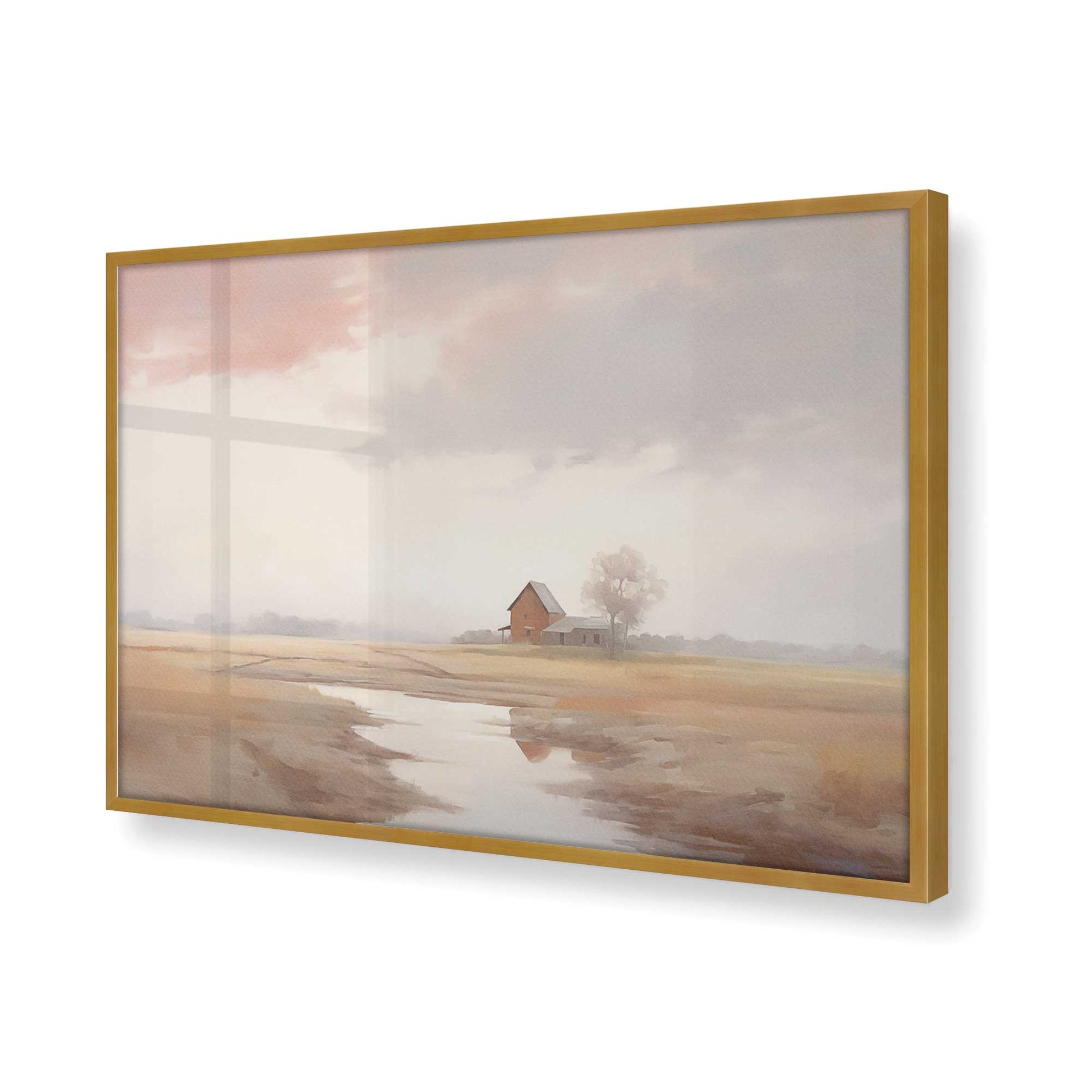 [Color:Polished Gold], Picture of art in a Polished Gold frame of the corner