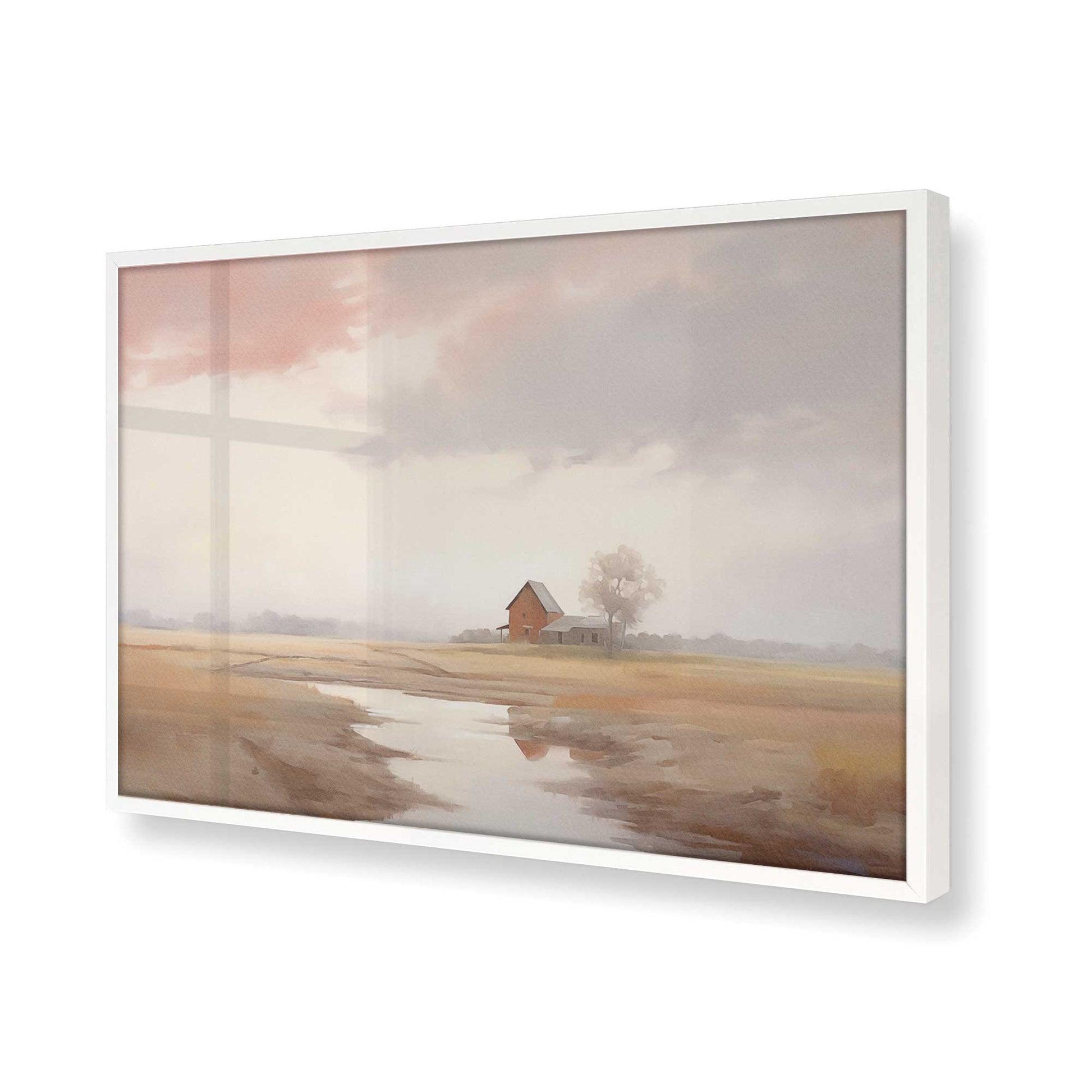 [Color:Opaque White], Picture of art in a Opaque White frame of the corner