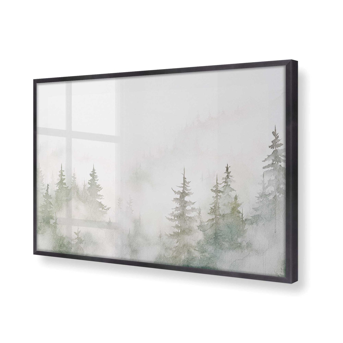 [Color:Weathered Zinc], Picture of art in a Weathered Zinc frame of the corner