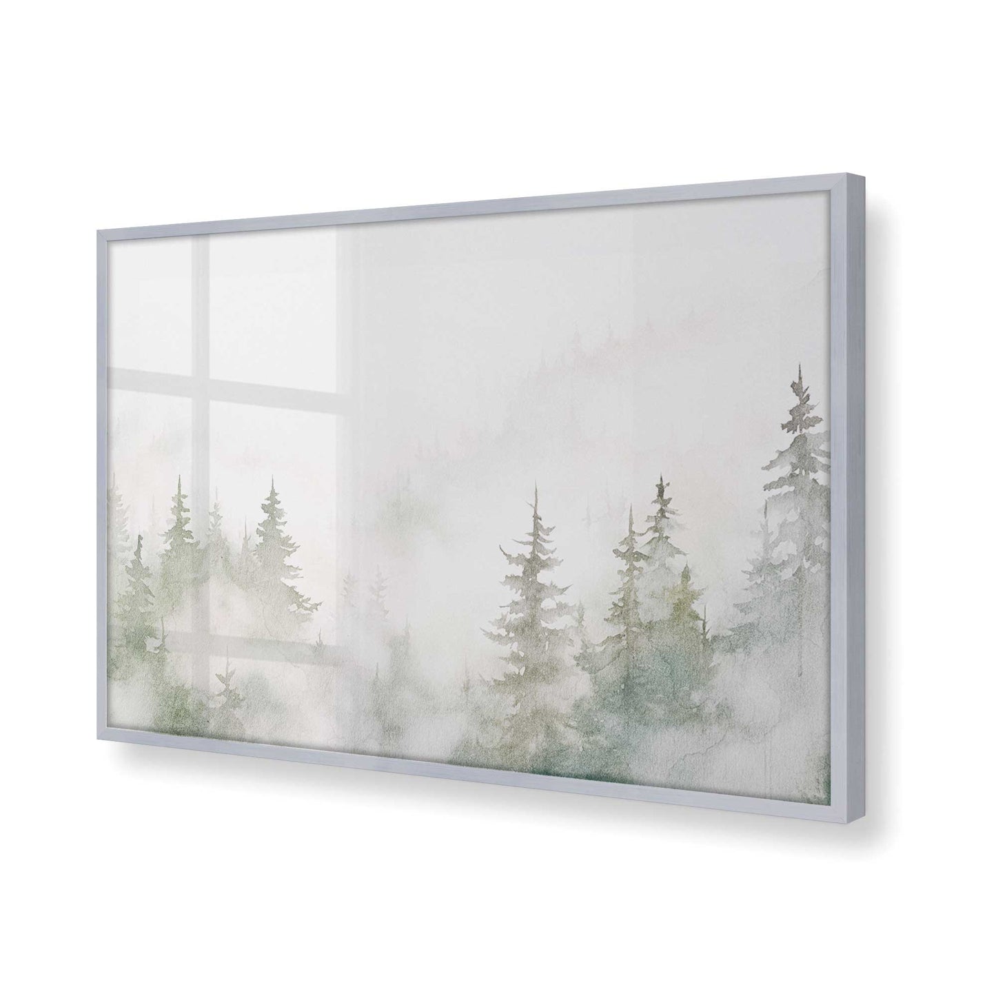 [Color:Polished Chrome], Picture of art in a Polished Chrome frame of the corner
