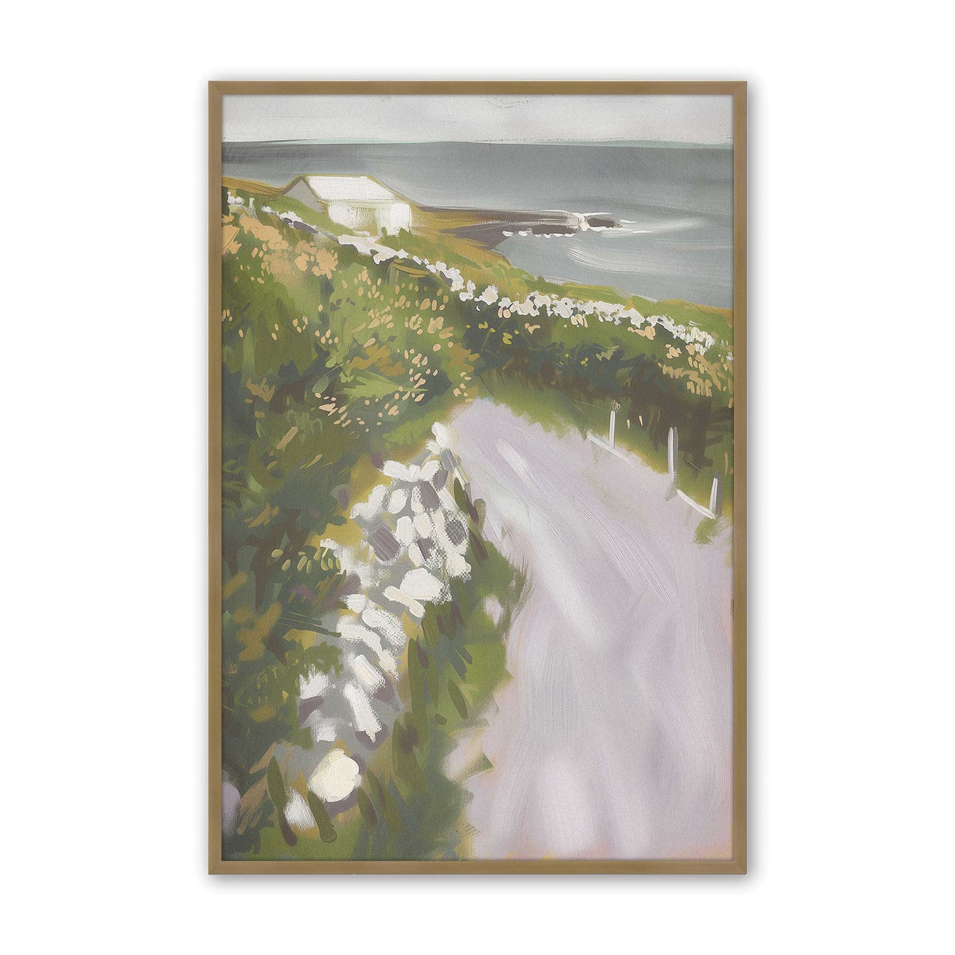 [Color:Brushed Gold], Picture of art in a Brushed Gold frame