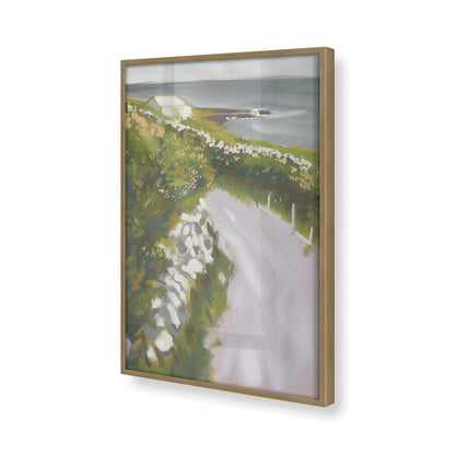 [Color:Brushed Gold], Picture of art in a Brushed Gold frame of the corner