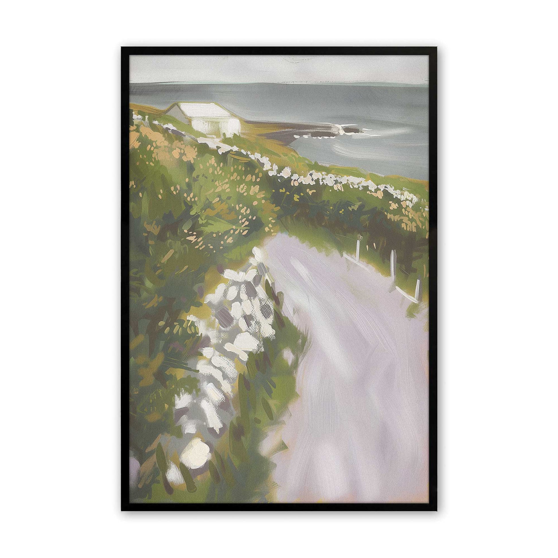 [Color:Satin Black], Picture of art in a Satin Black frame