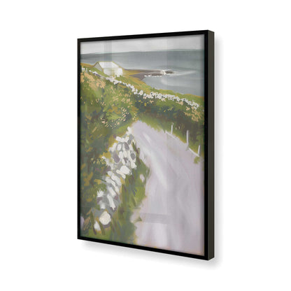 [Color:Satin Black], Picture of art in a Satin Black frame of the corner