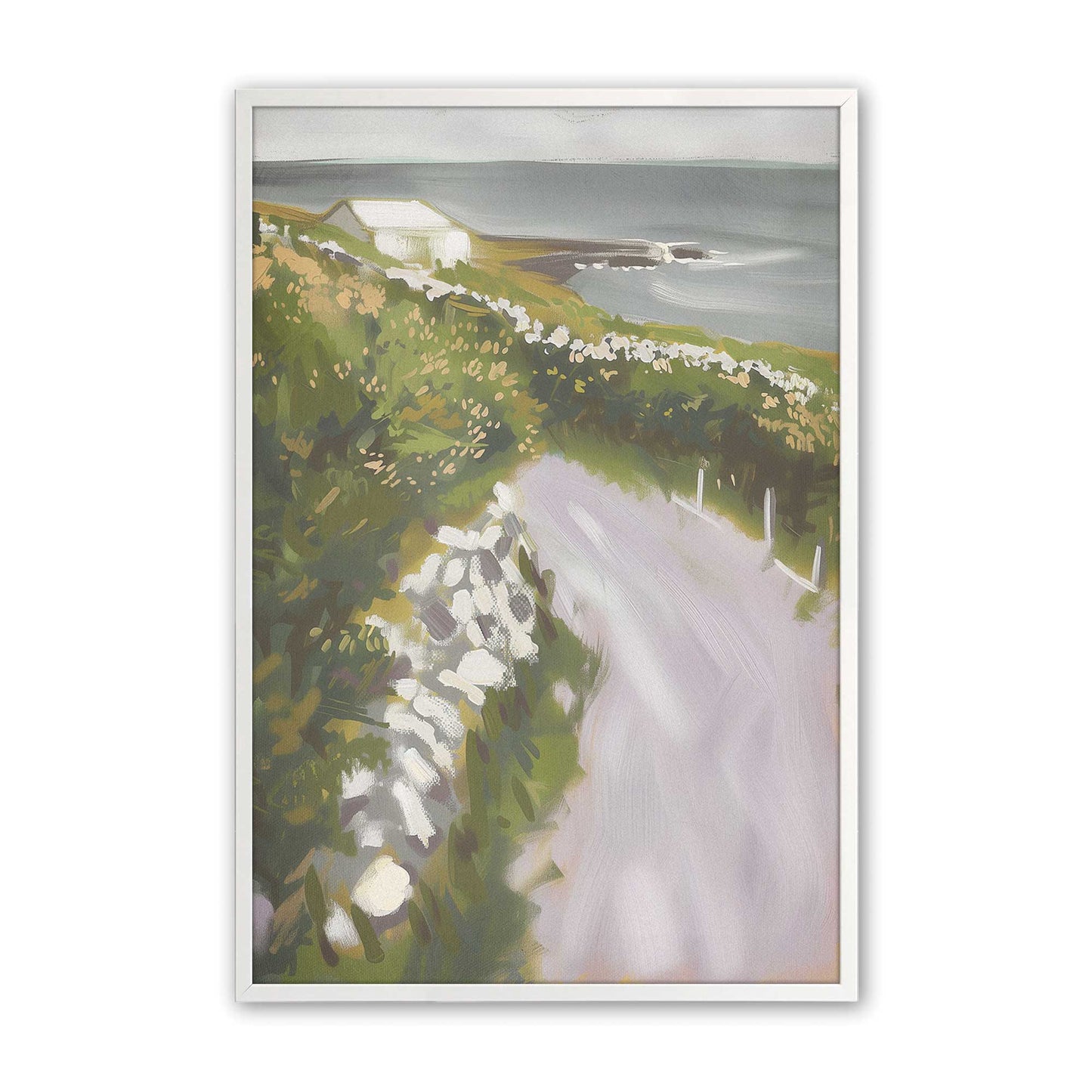 [Color:Opaque White], Picture of art in a Opaque White frame