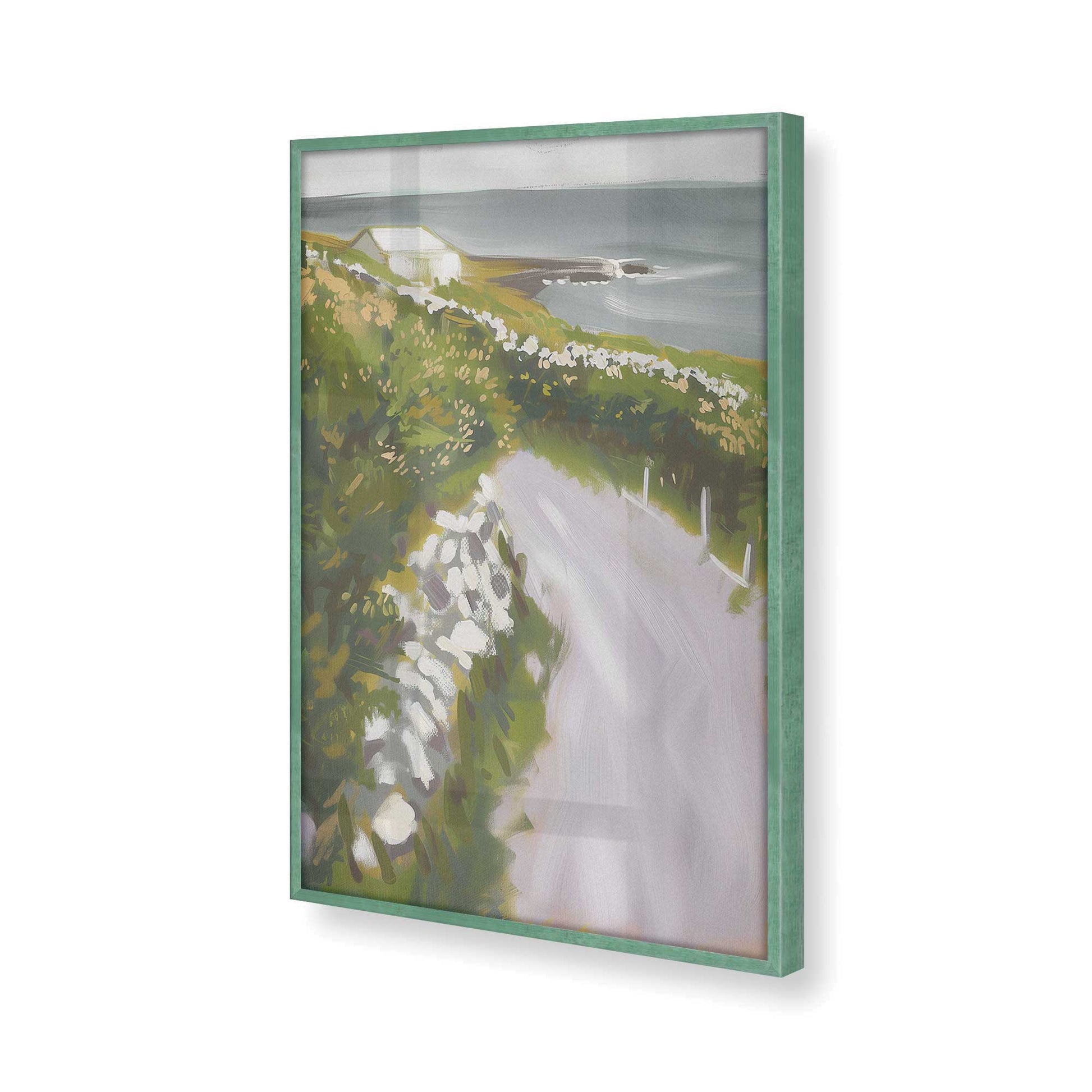 [Color:Lemon Grass], Picture of art in a Lemon Grass frame of the corner