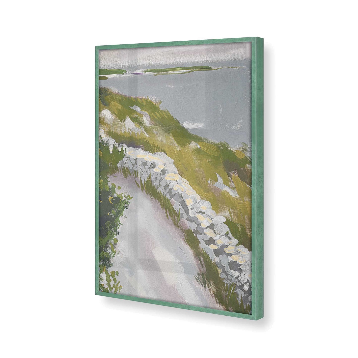 [Color:Lemon Grass], Picture of art in a Lemon Grass frame of the corner
