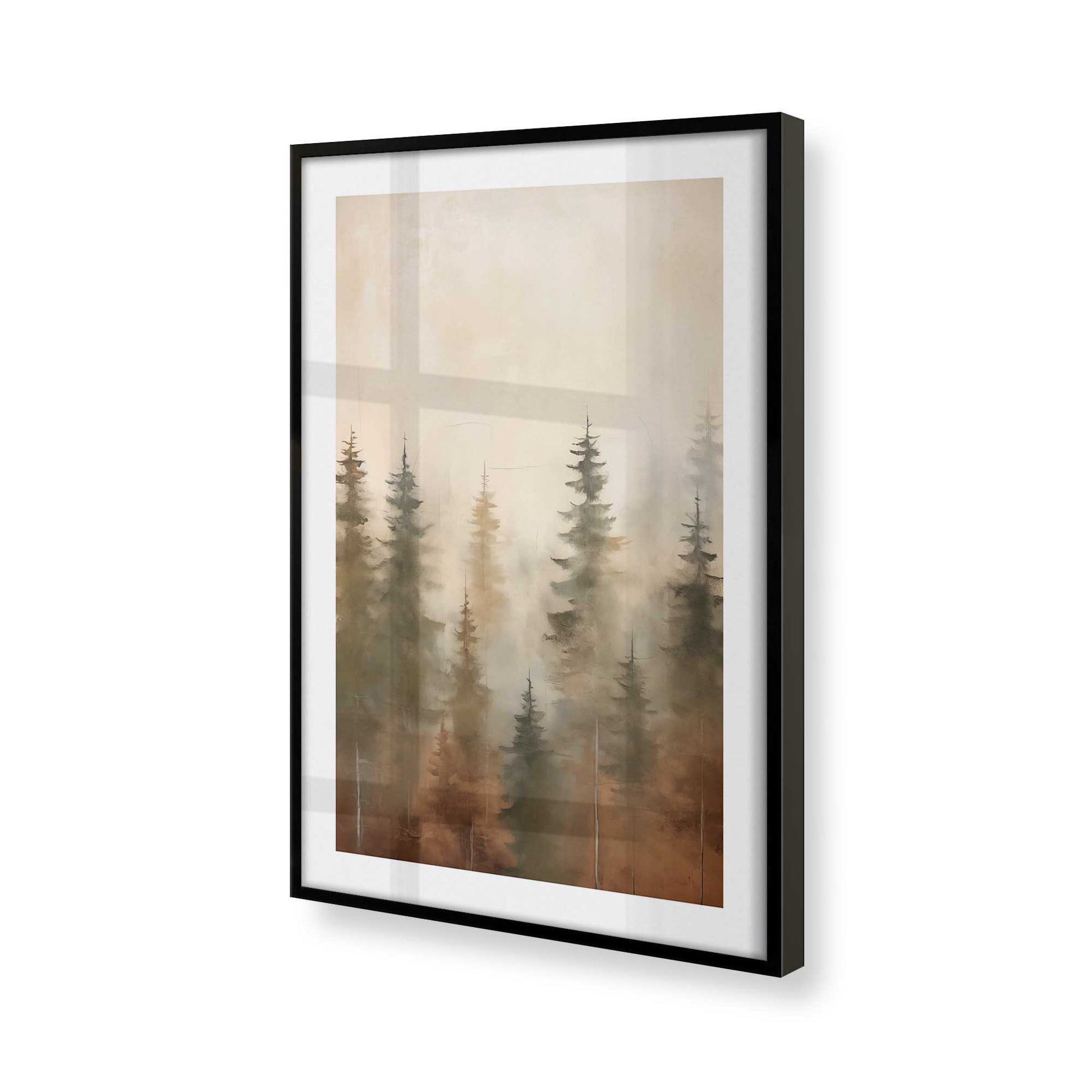 [Color:Satin Black], Picture of art in a Satin Black frame of the corner