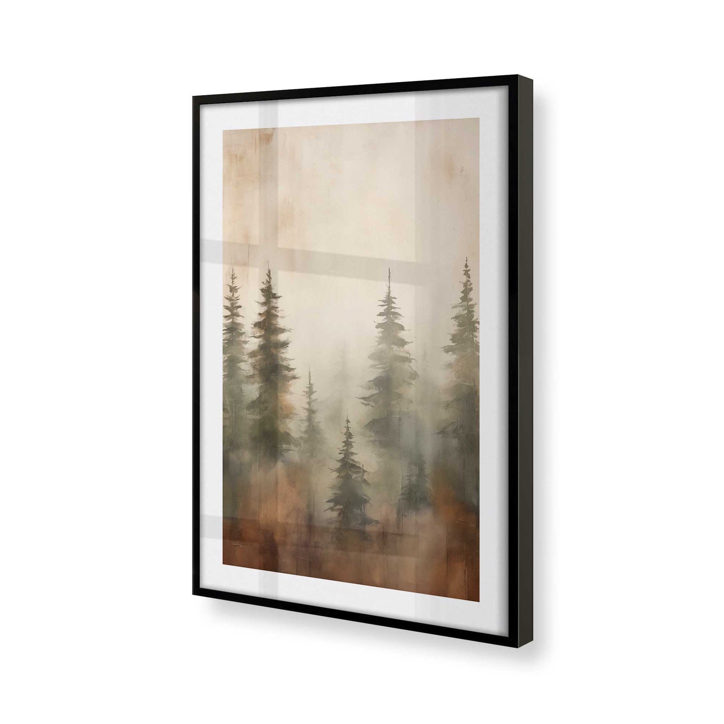 [Color:Satin Black], Picture of art in a Satin Black frame of the corner