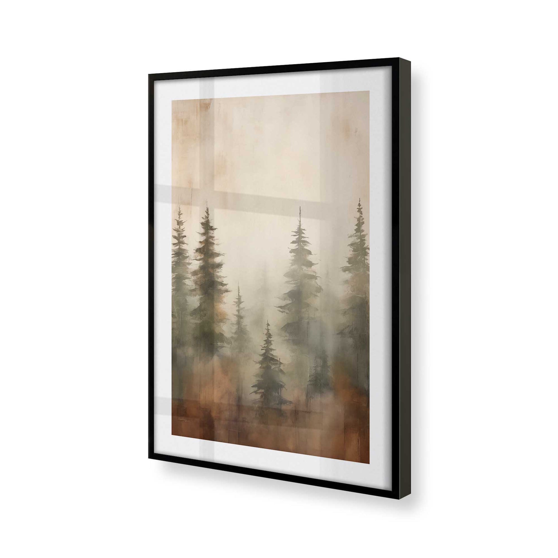 [Color:Satin Black], Picture of art in a Satin Black frame of the corner