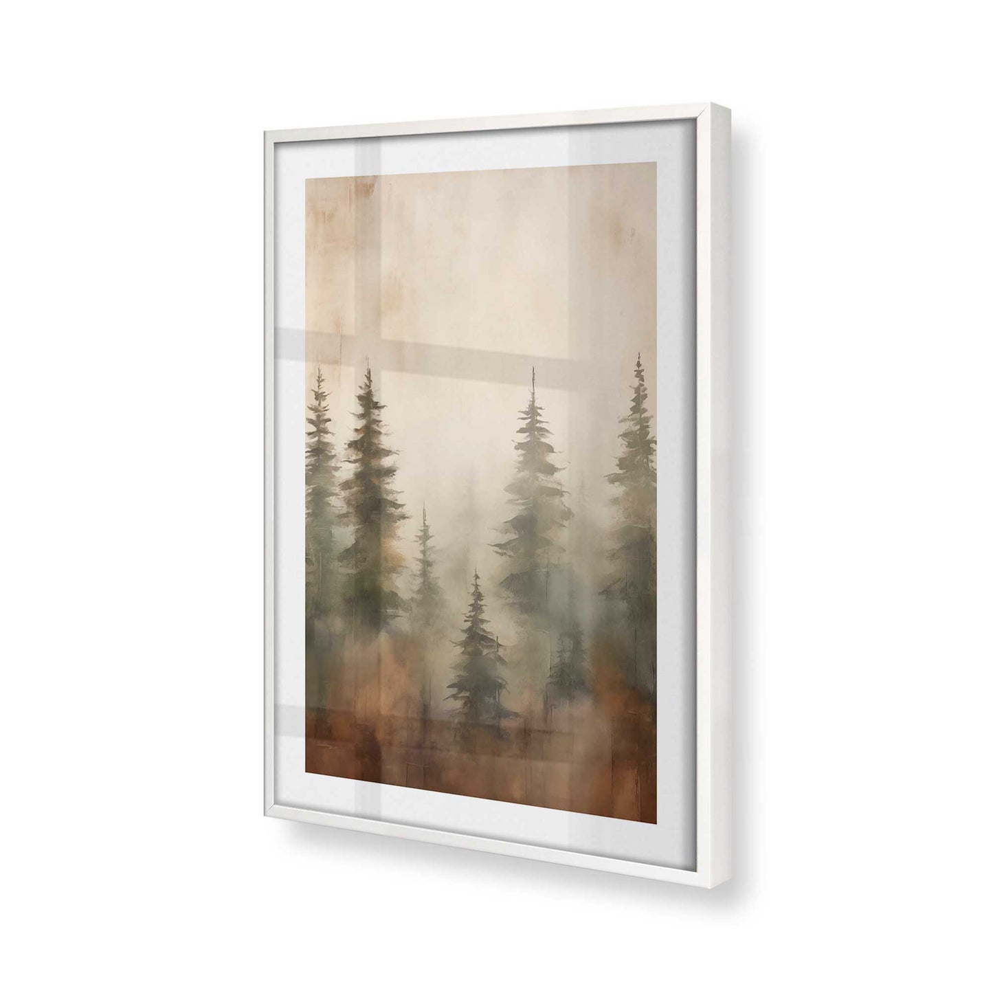 [Color:Opaque White], Picture of art in a Opaque White frame of the corner
