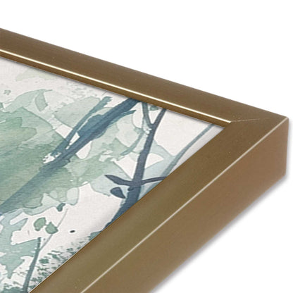 [Color:Brushed Gold], Picture of art in a Brushed Gold frame at an angle