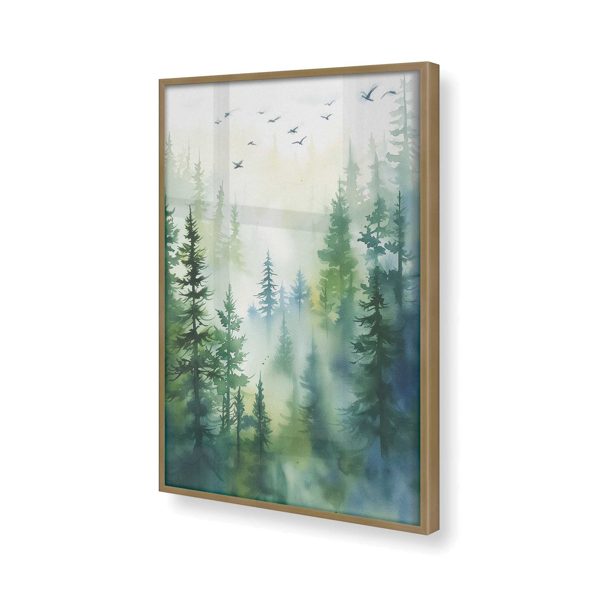 [Color:Brushed Gold], Picture of art in a Brushed Gold frame of the corner